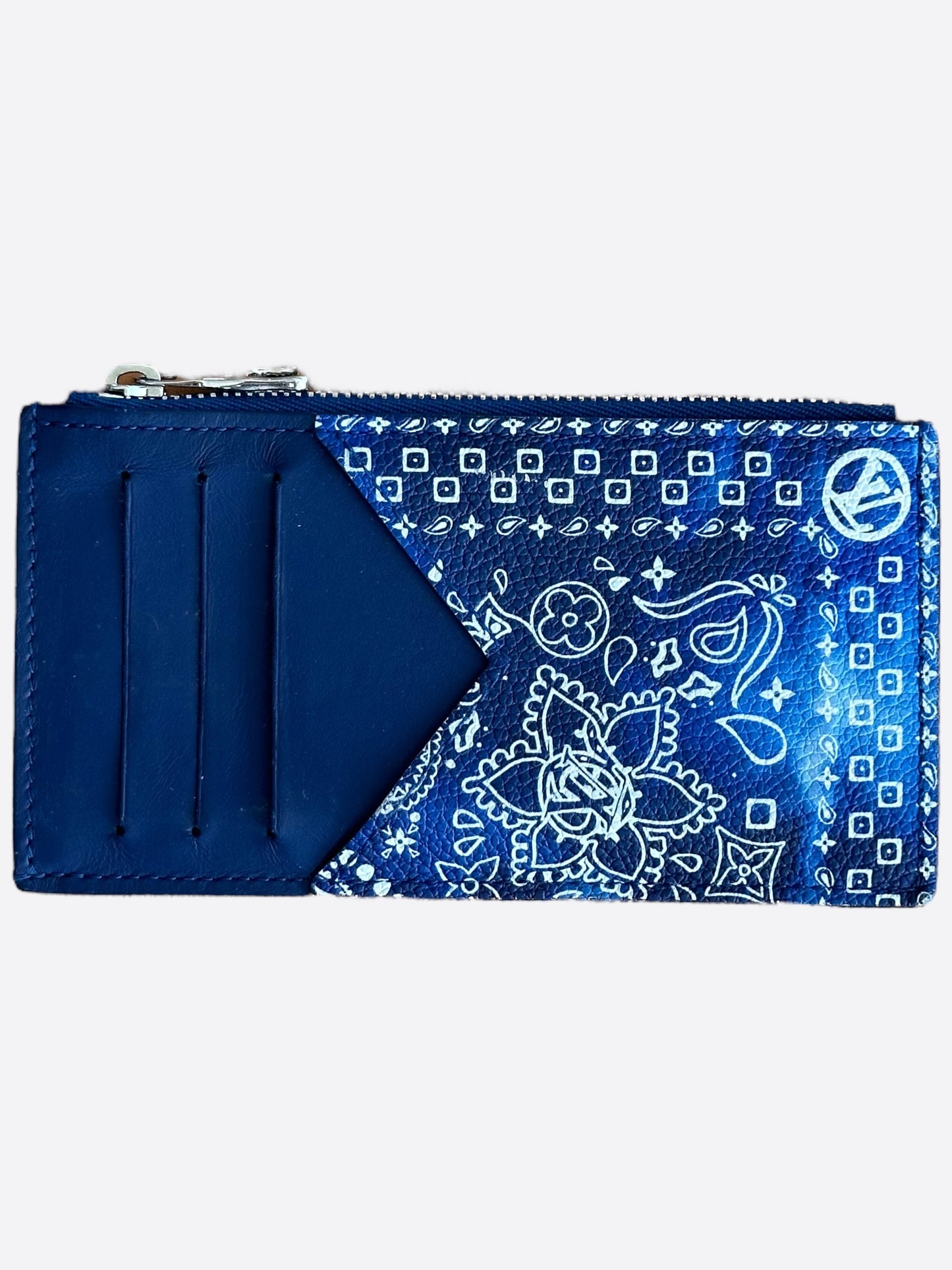Louis Vuitton Blue Bandana Monogram Coin Cardholder