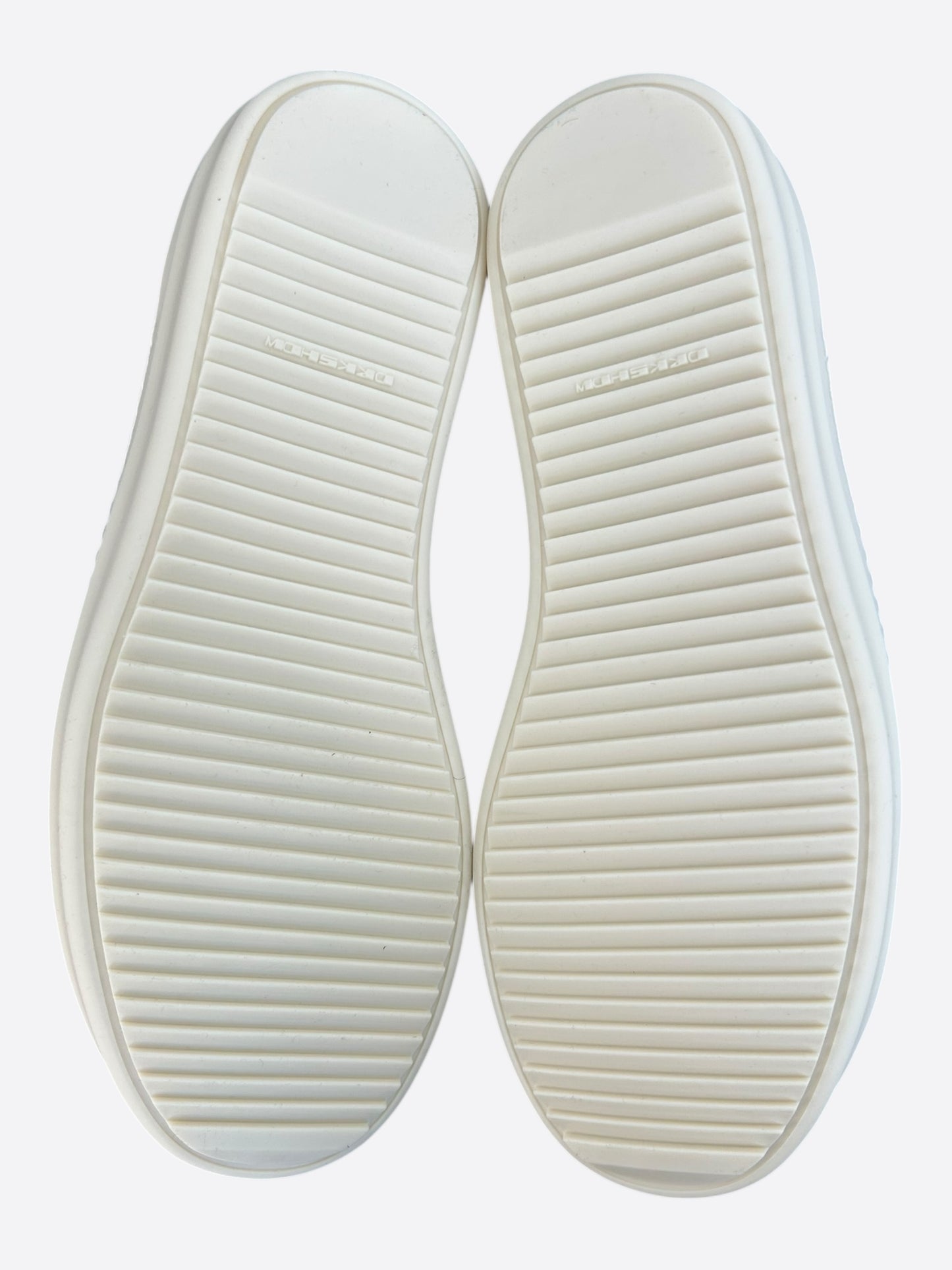 Rick Owens Brown & White Vintage Low Top Sneakers