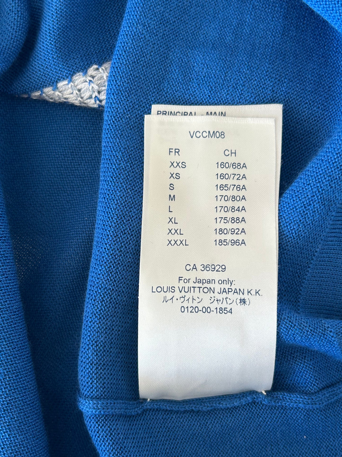 Louis Vuitton Blue & White Cloud Intarsia T-Shirt