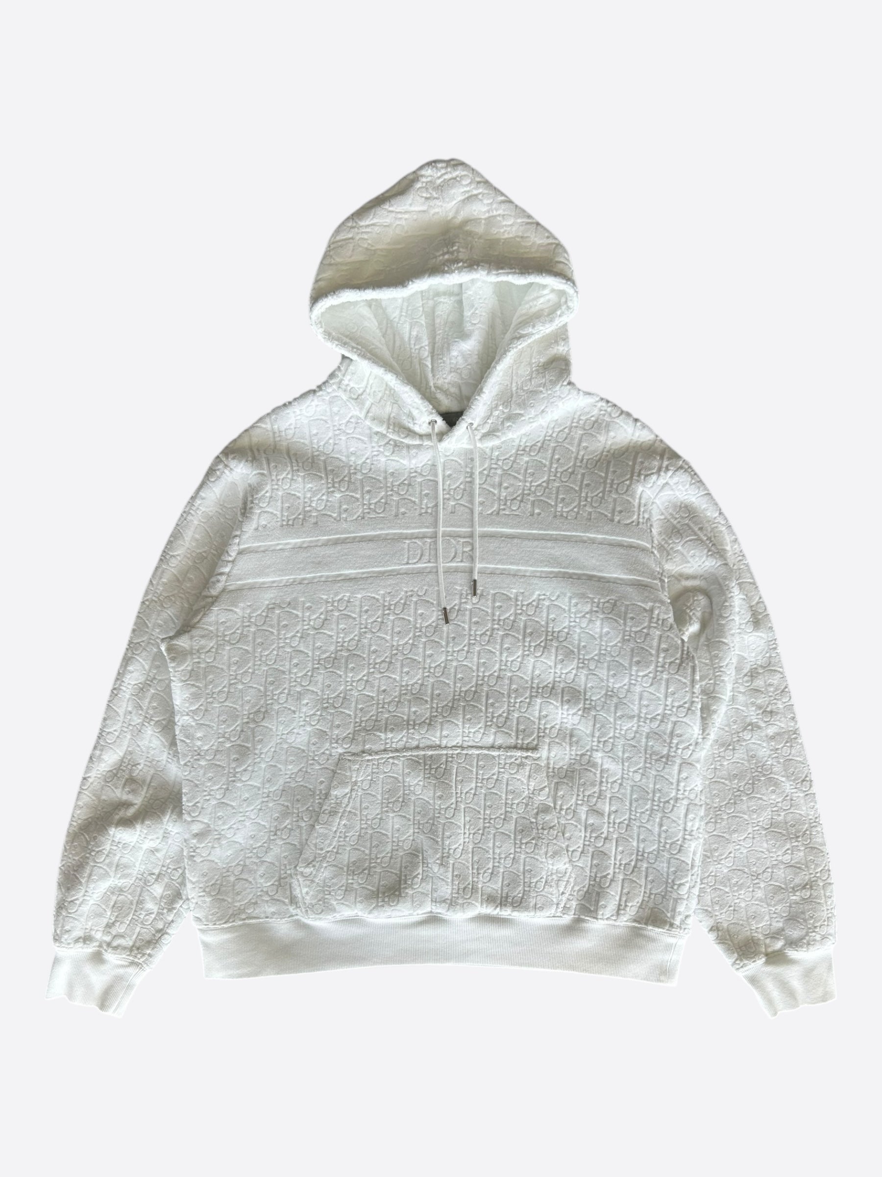 Dior White Oblique Towel Hoodie – Savonches