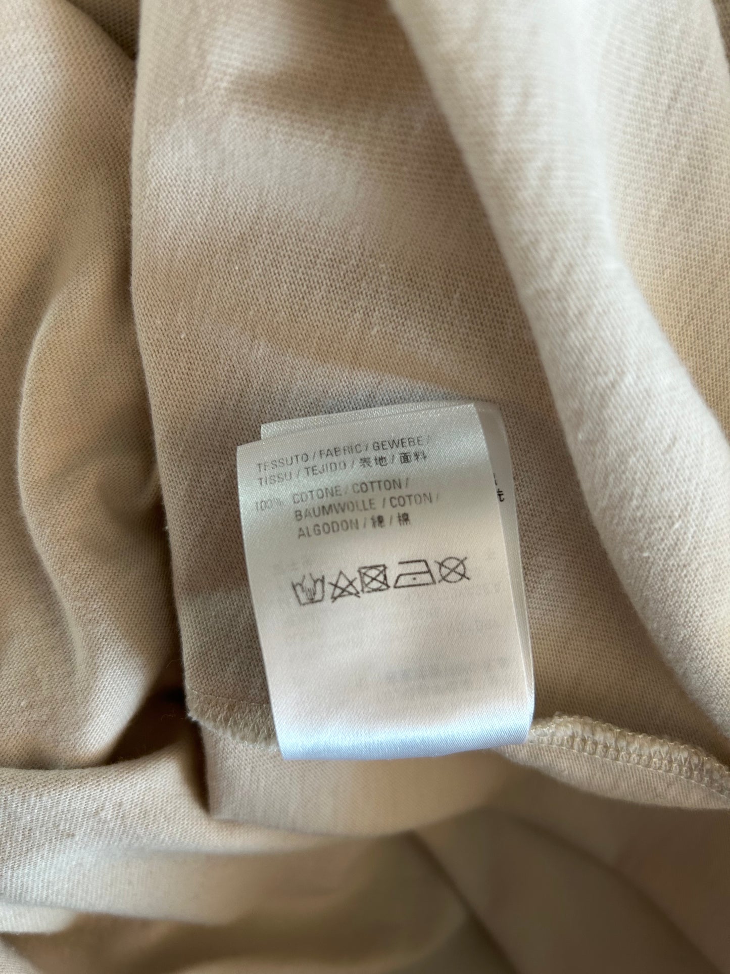 Balenciaga Cream & Blue Logo T-Shirt