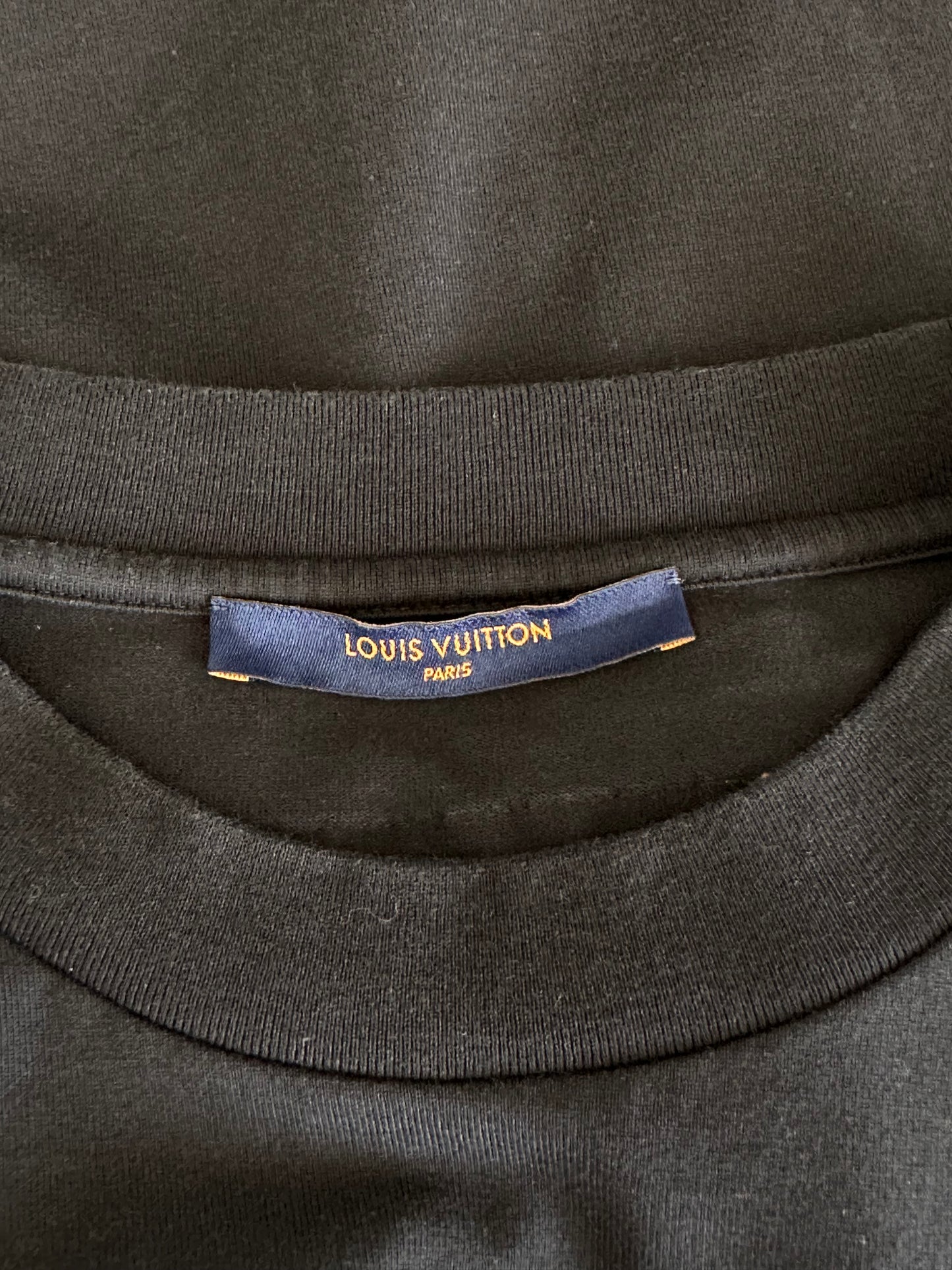 Louis Vuitton Black Embossed Logo T-Shirt