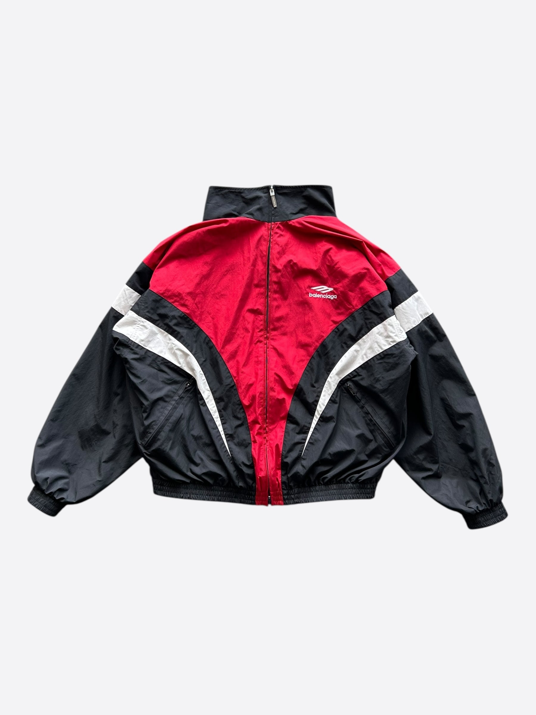 Balenciaga Black Red & White Logo Track Jacket – Savonches