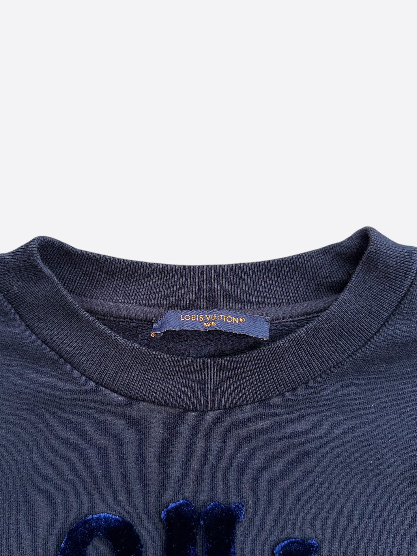 Louis Vuitton Navy Tuffetage Print Sweater