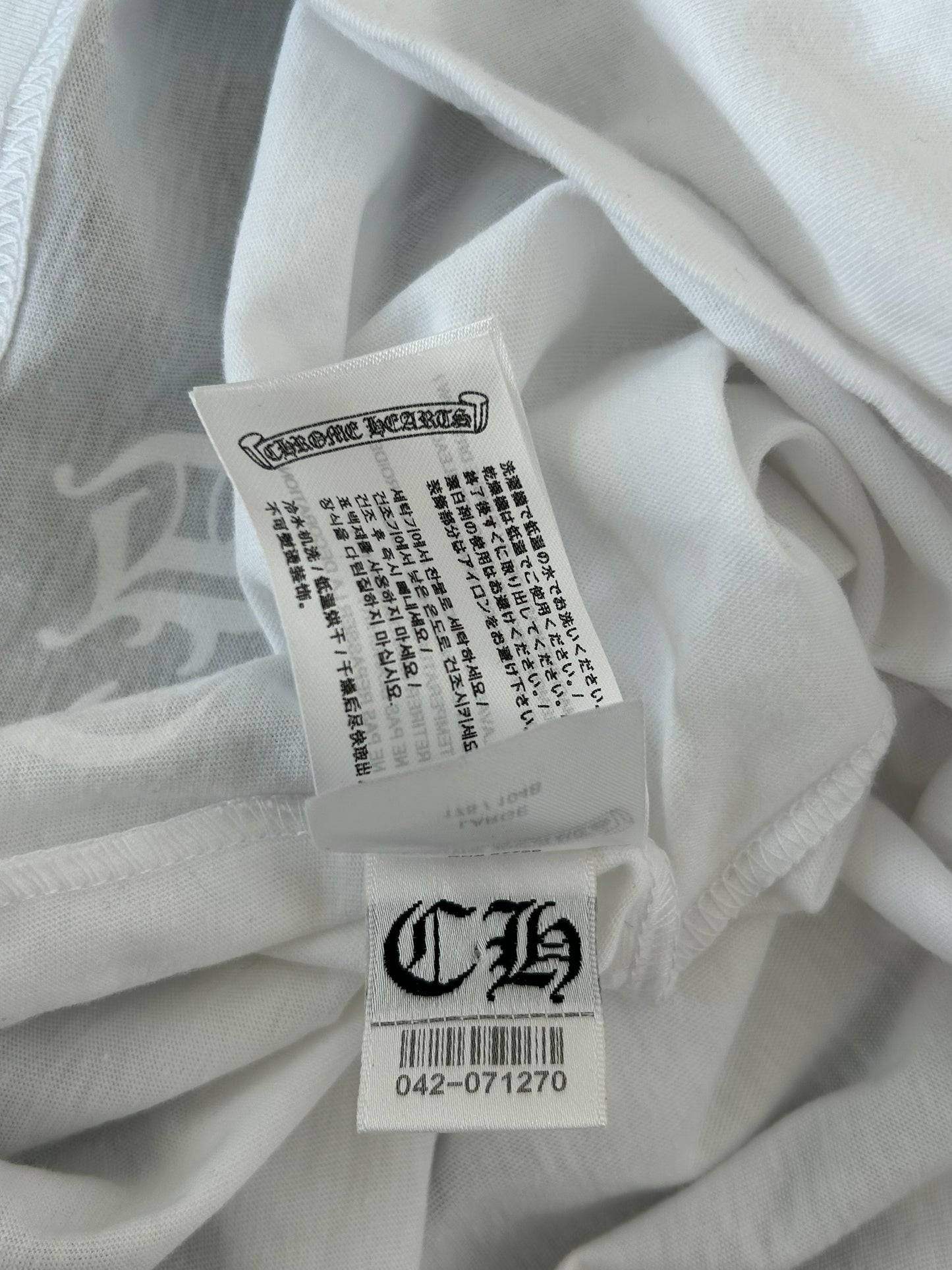 Chrome Hearts White & Black Scroll Logo T-Shirt