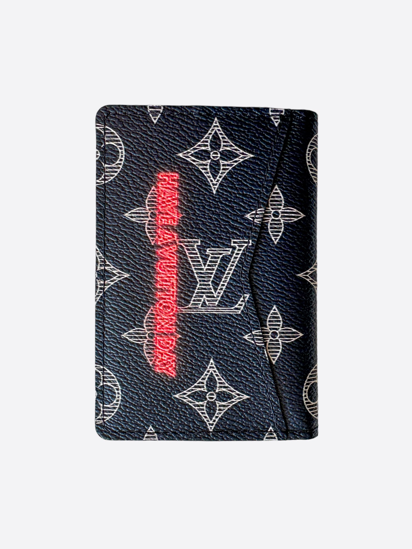 Louis Vuitton Navy Monogram Upside Down Logo Pocket Organizer