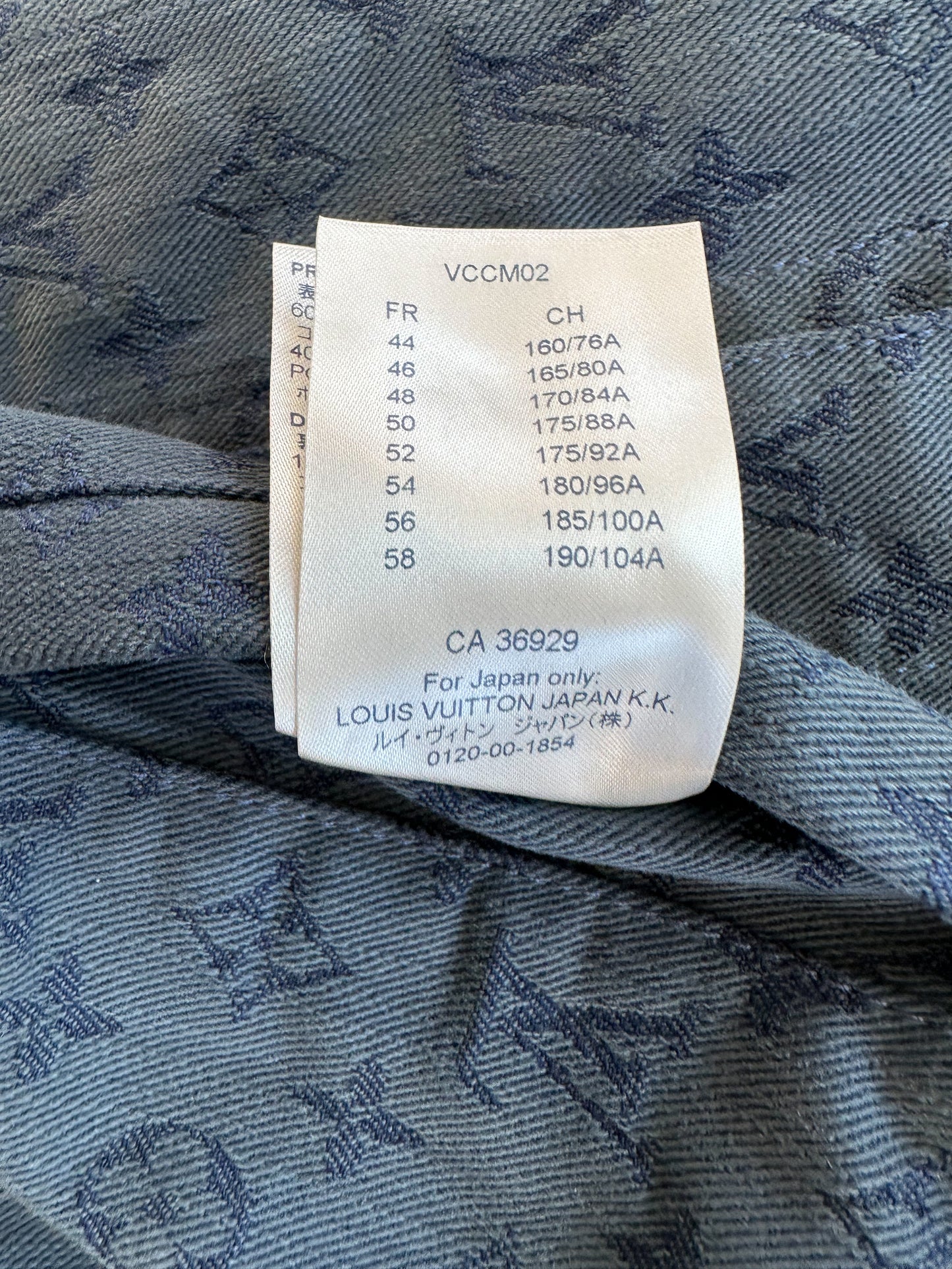 Louis Vuitton Blue Monogram Denim Jacket