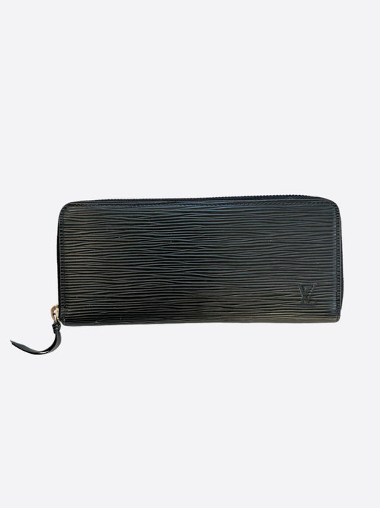 Louis Vuitton Black EPI Clemence Wallet