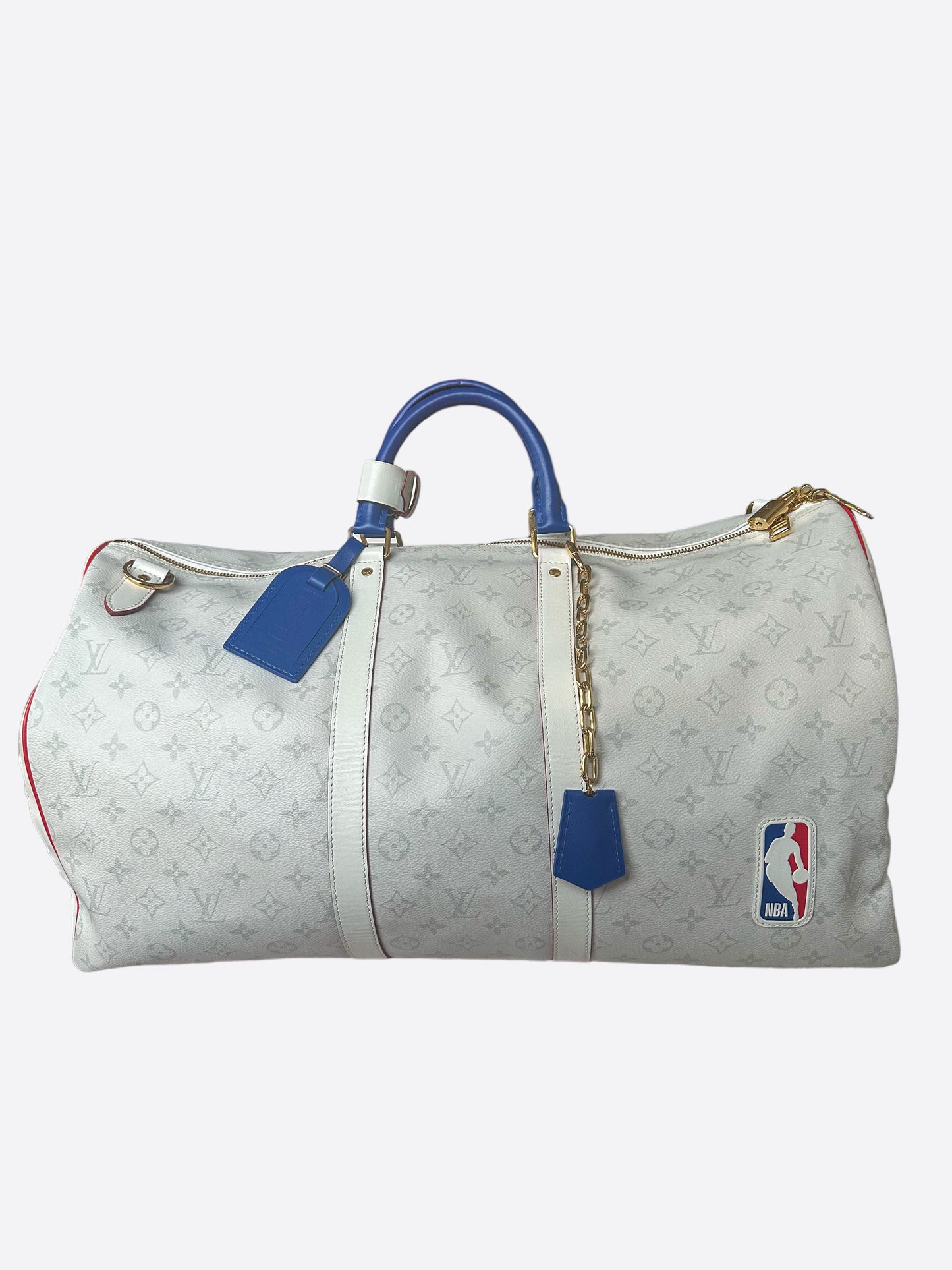 Louis Vuitton NBA White Monogram Keepall 50