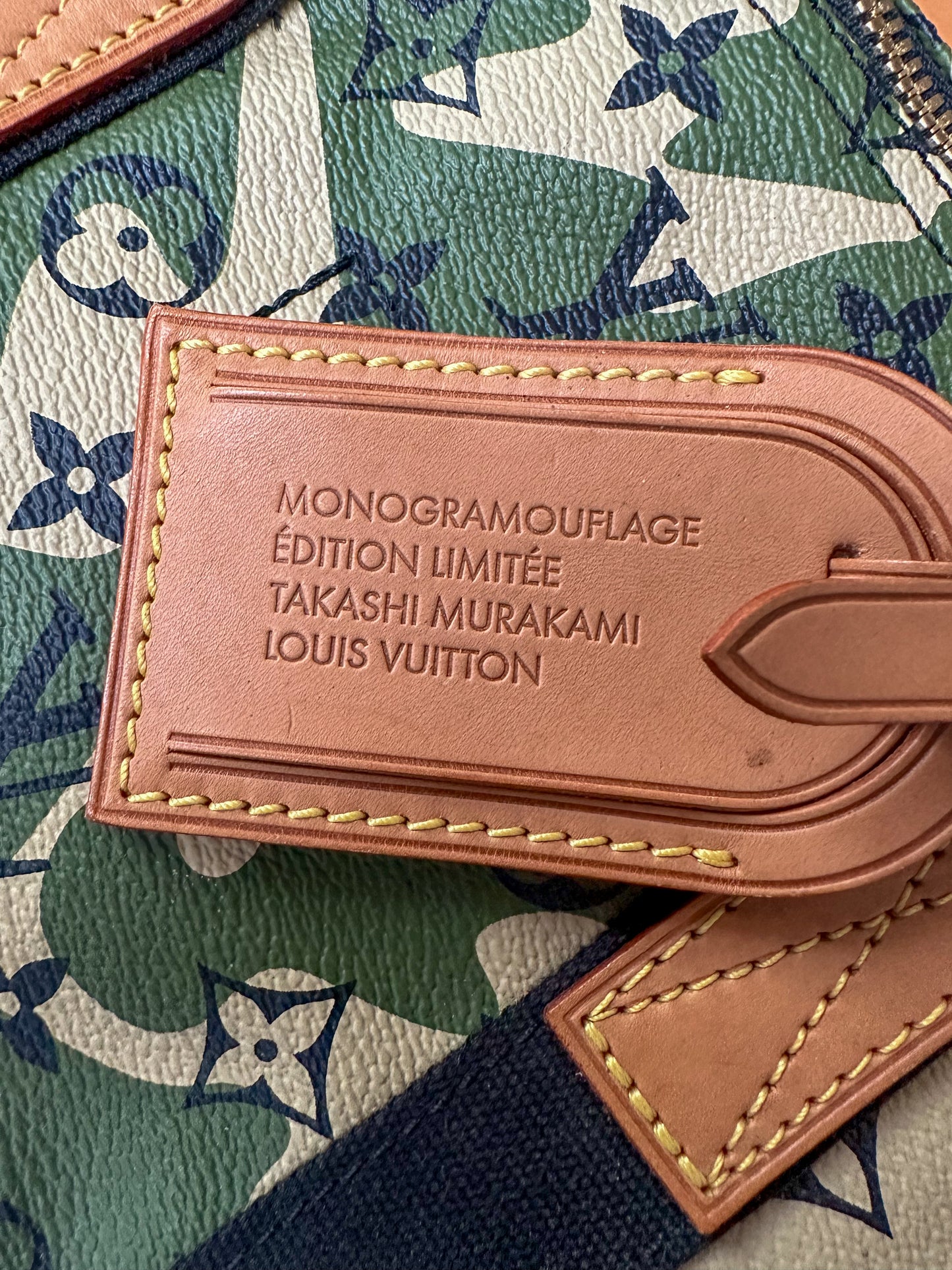 Louis Vuitton Takashi Murakami Camo Monogram Keepall 55