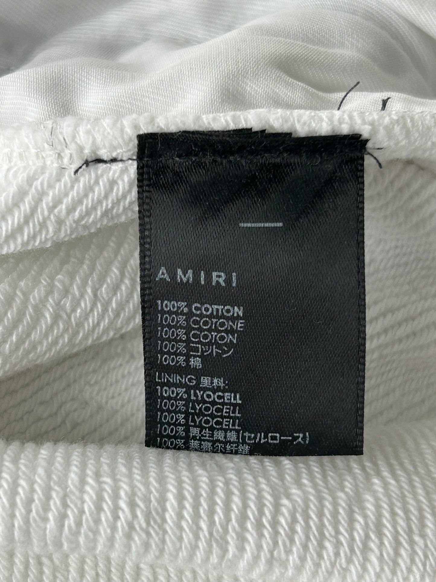 Amiri White & Black Arts District Logo Shorts