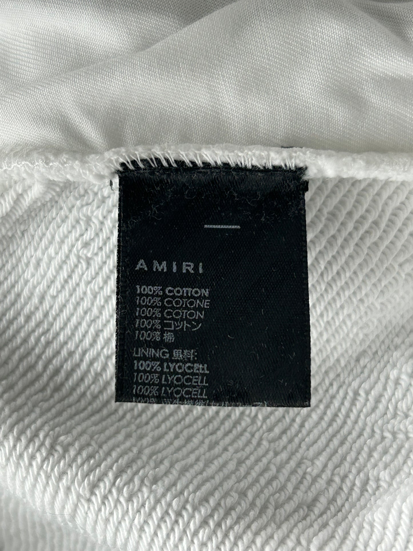 Amiri White & Black MA Core Logo Sweatpants