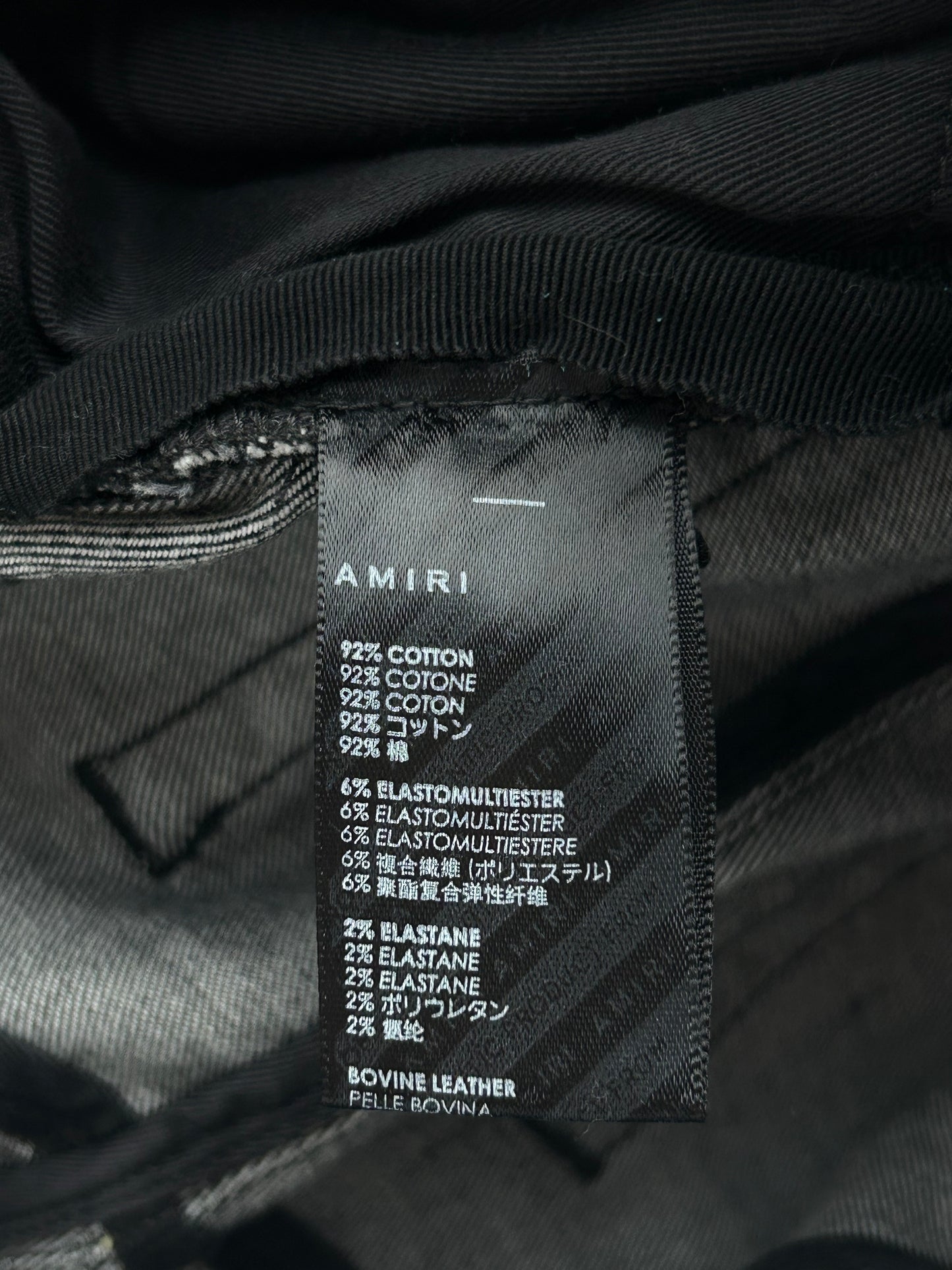 Amiri Storm Grey & Blue Patch MX1 Jeans