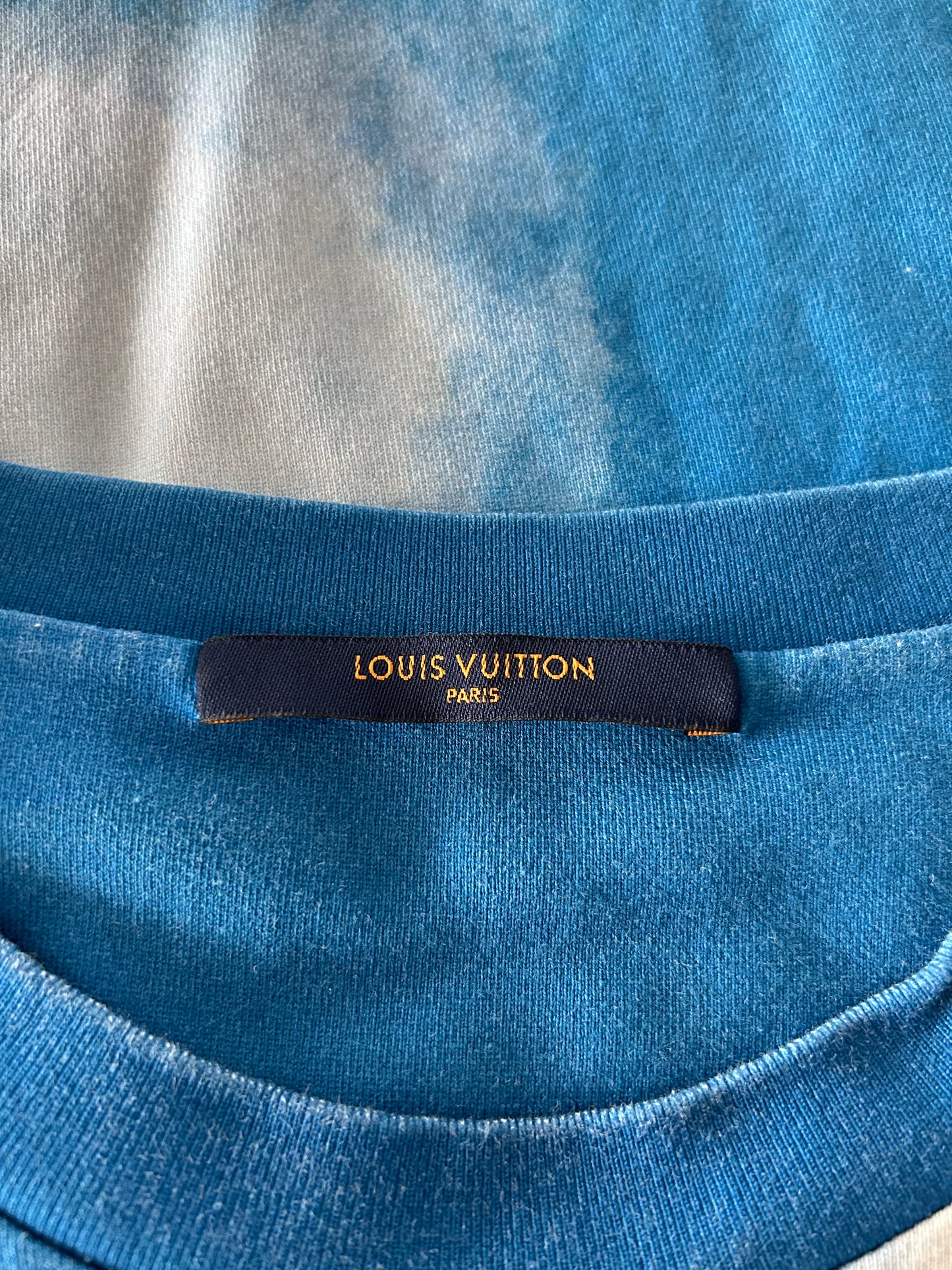Louis Vuitton Blue & White Cloud Logo T-Shirt