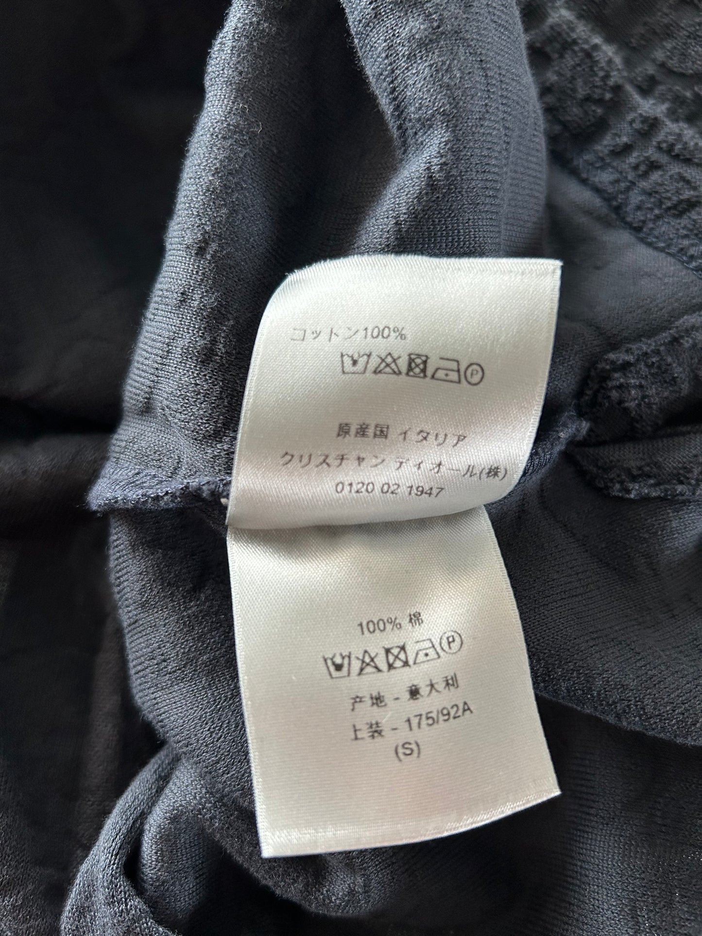 Dior Navy Oblique Towel Polo T-Shirt
