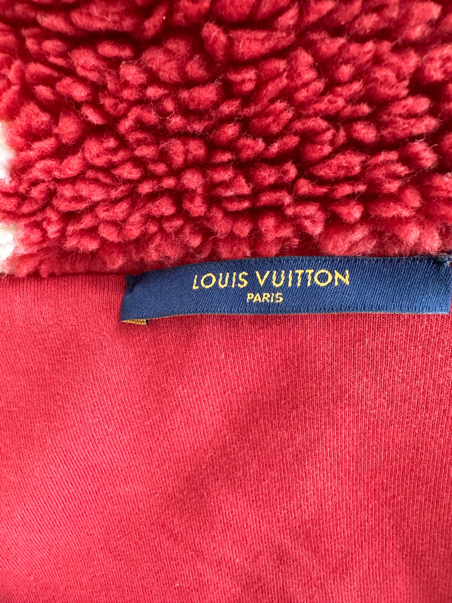 Louis Vuitton Nigo Red & White Checkered Fleece Jacket