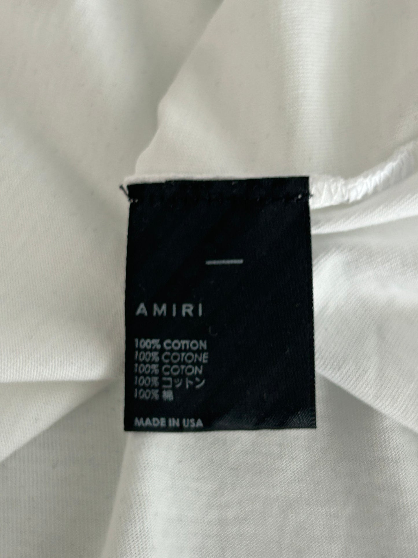 Amiri White & Black MA Angel Logo T-Shirt