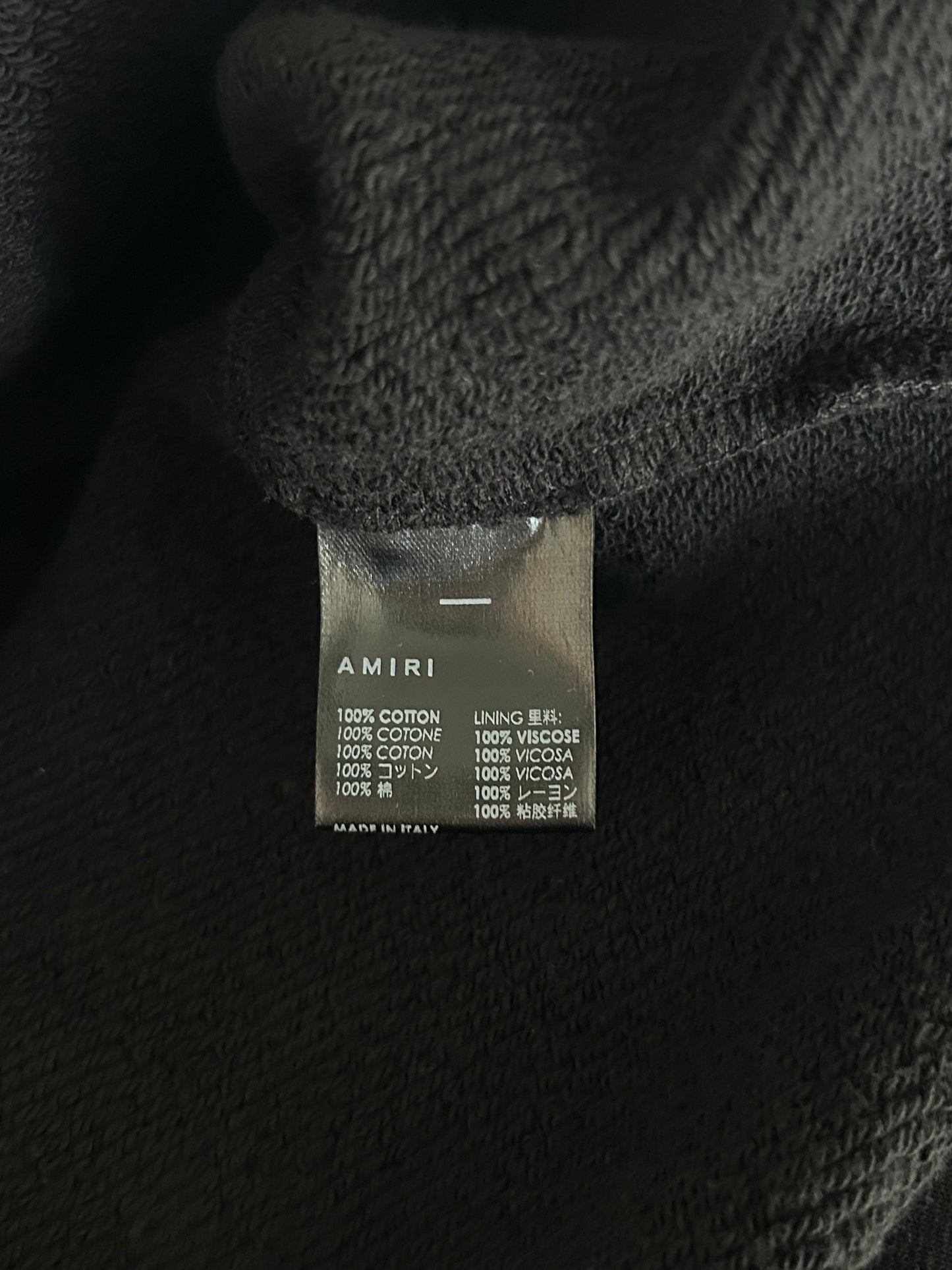 Amiri Black & White Mini MA Bar Logo Hoodie