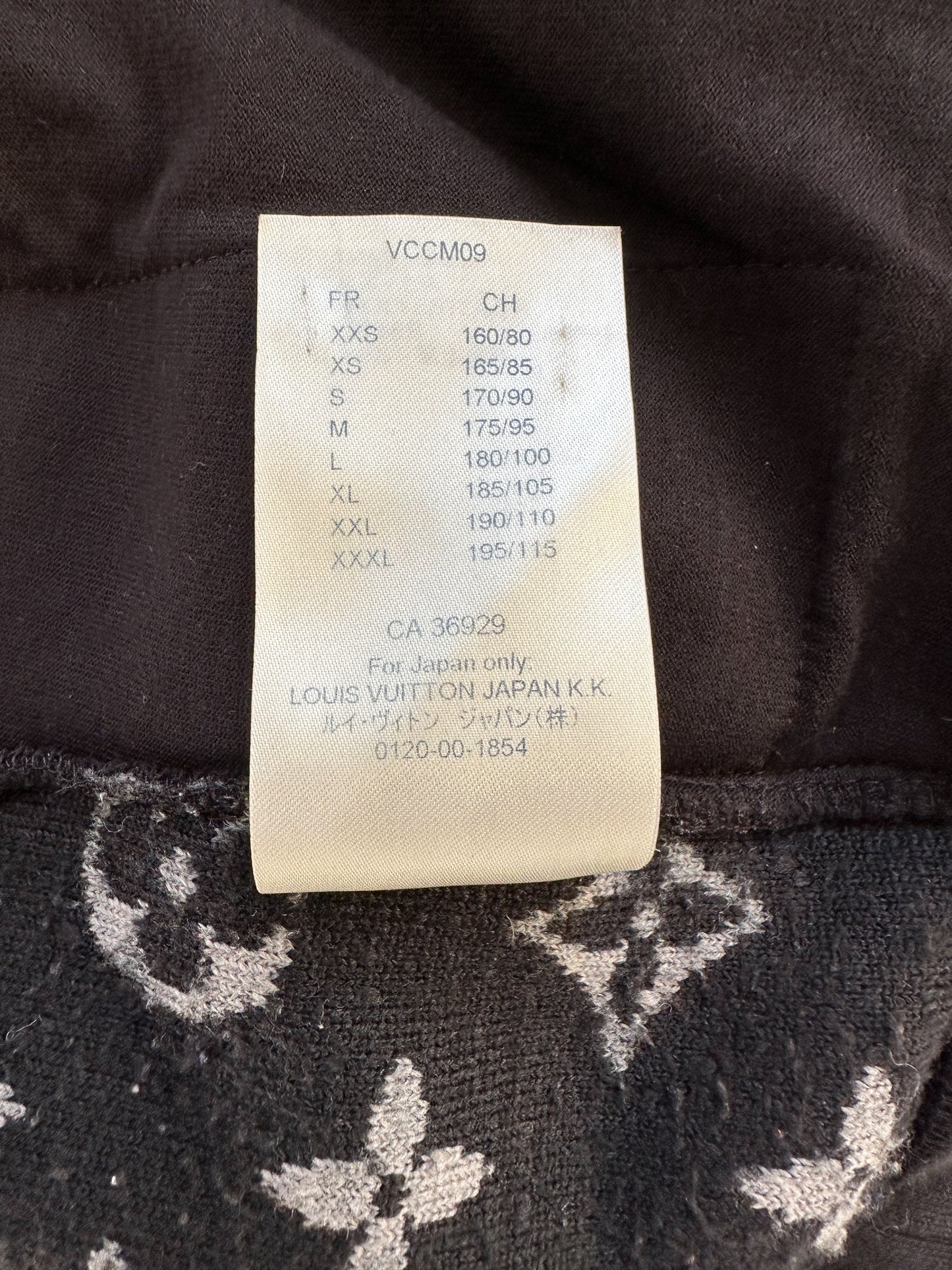 Louis Vuitton Black Monogram Fleece Zip Up Jacket