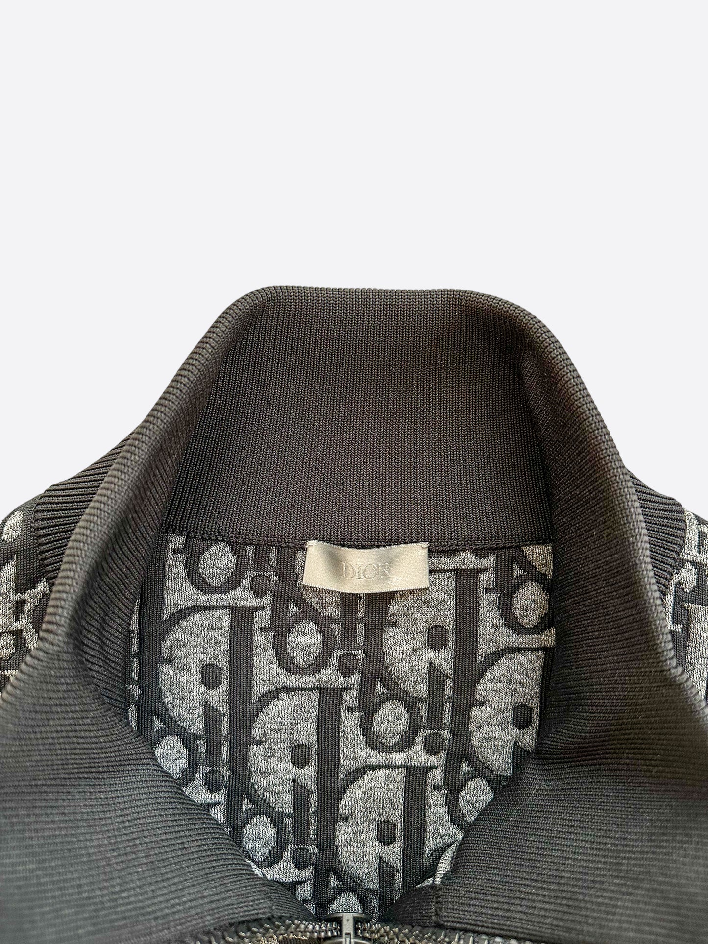Dior Black & White Oblique Zip Up Track Jacket