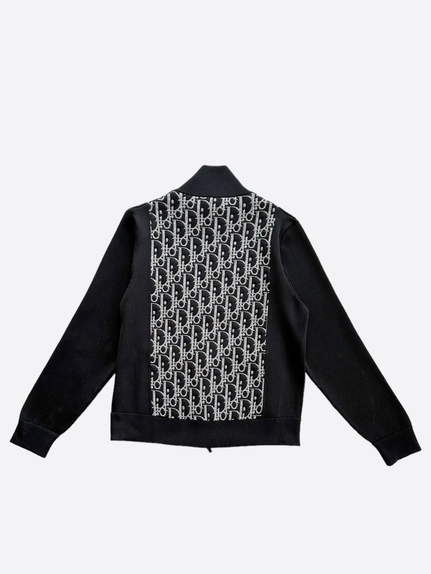 Dior Black & White Oblique Zip Up Track Jacket