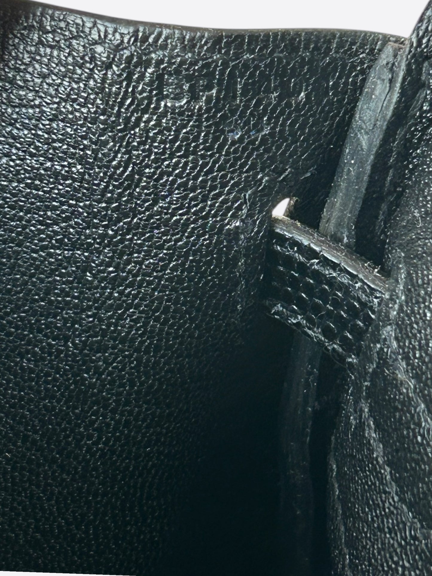 Hermes Black Lizard & Palladium Hardware Birkin 25