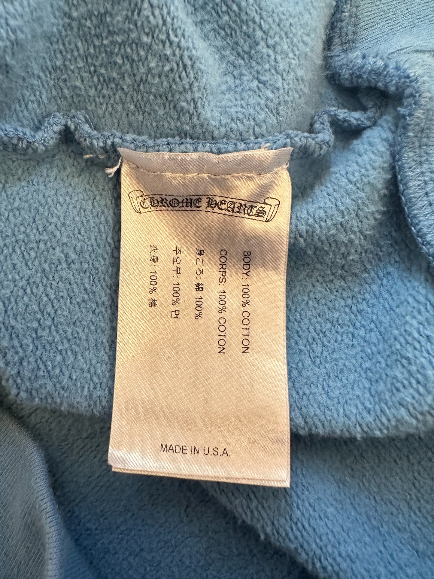 Chrome Hearts Blue Miami Exclusive Girls Love Chrome Hoodie
