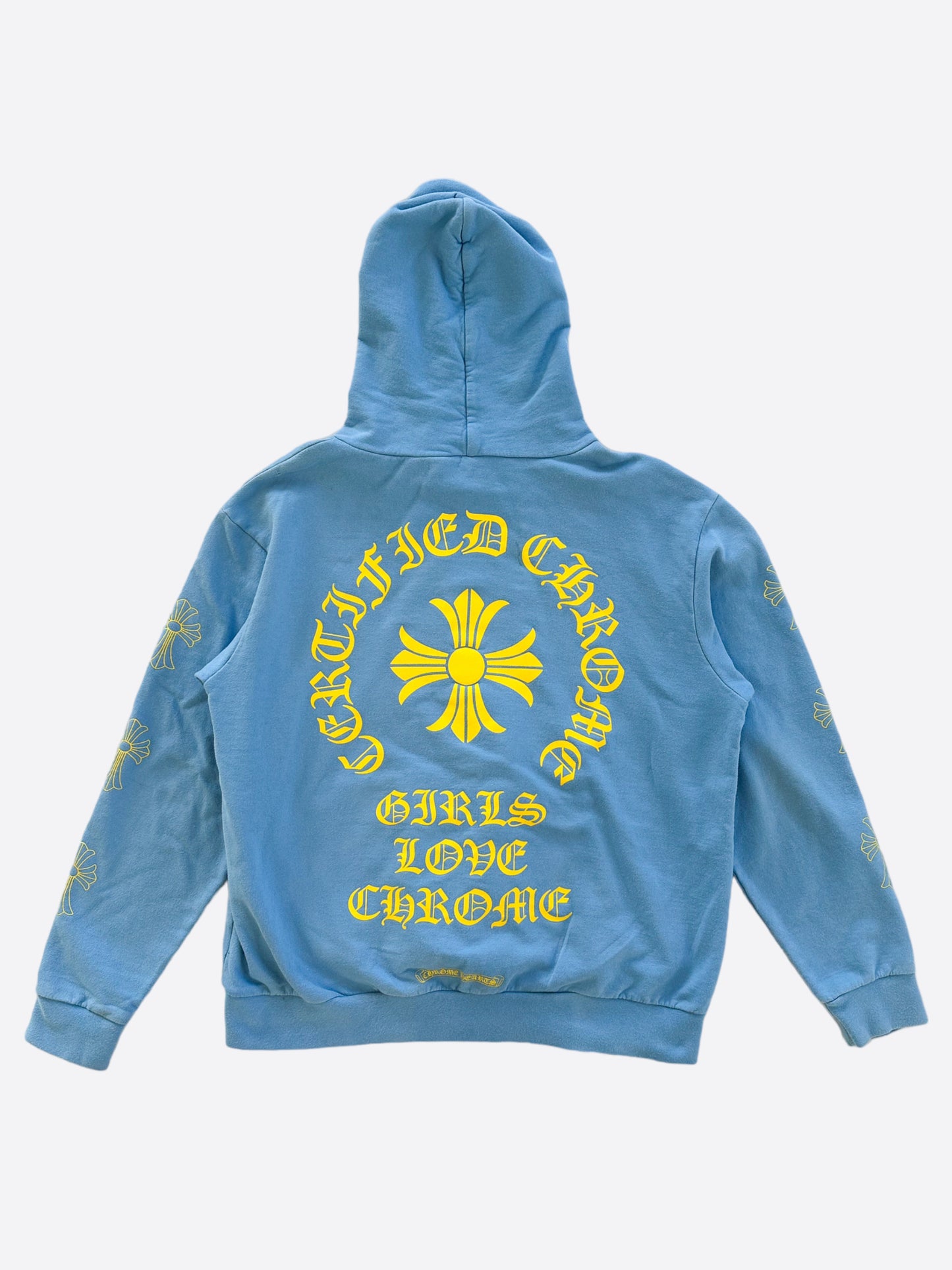 Chrome Hearts Blue Miami Exclusive Girls Love Chrome Hoodie