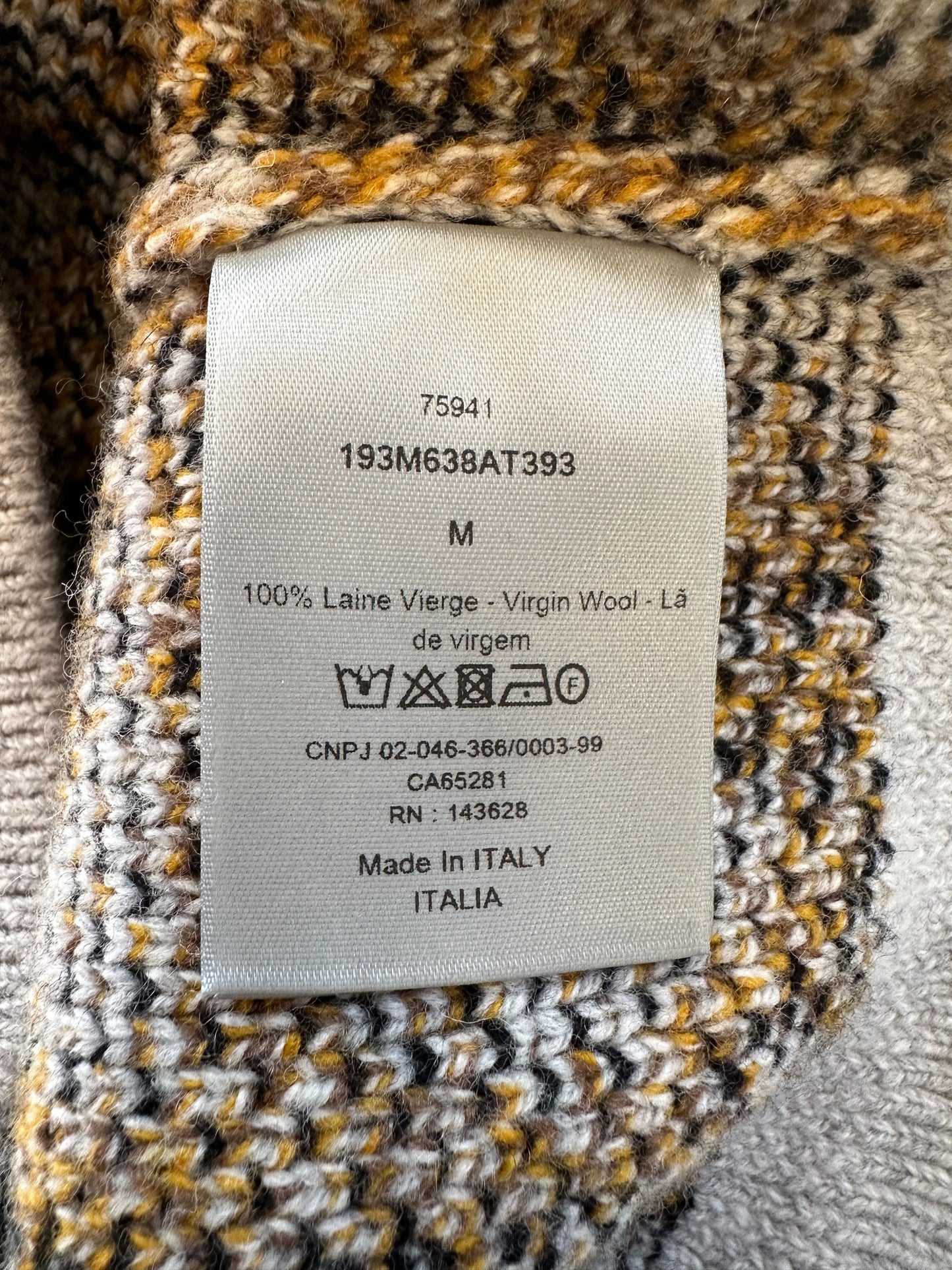 Dior Brown Oblique Wool Knit Sweater