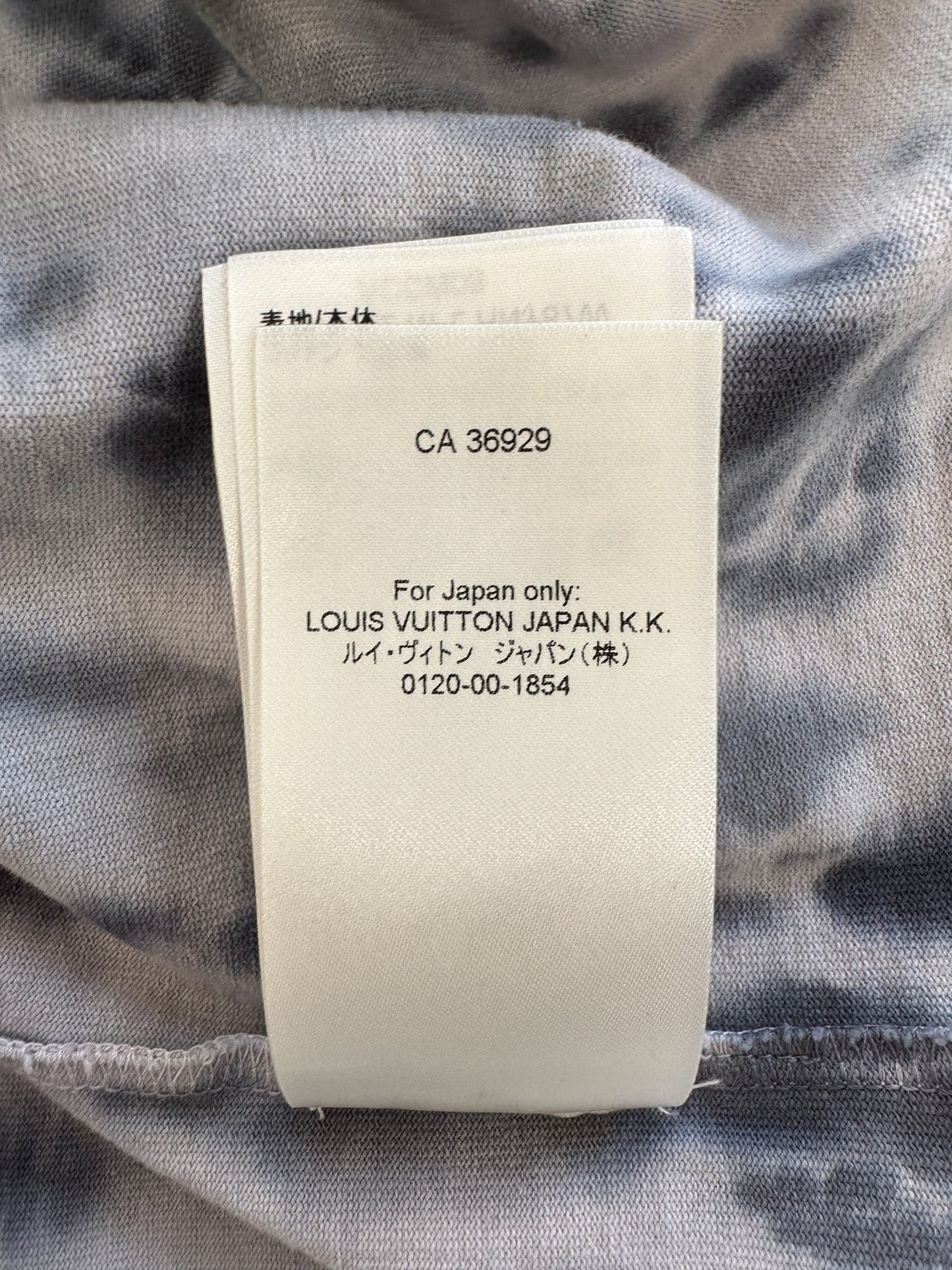Louis Vuitton Grey & Orange Tie-Dye Graffiti T-Shirt