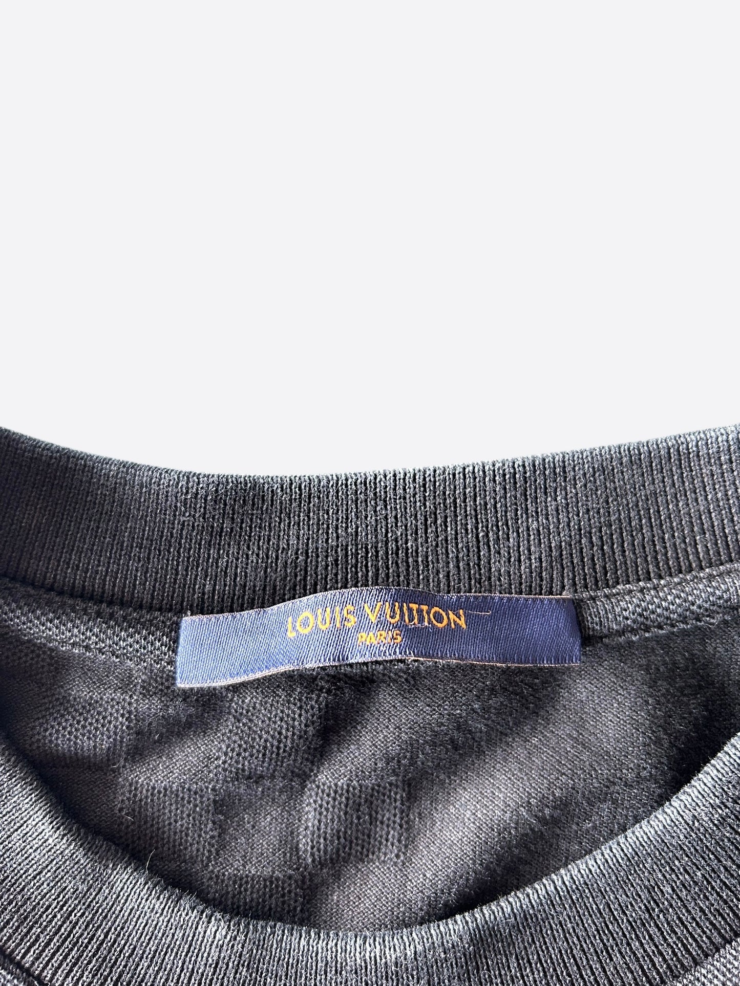 Louis Vuitton Black Half Damier Pocket T-Shirt