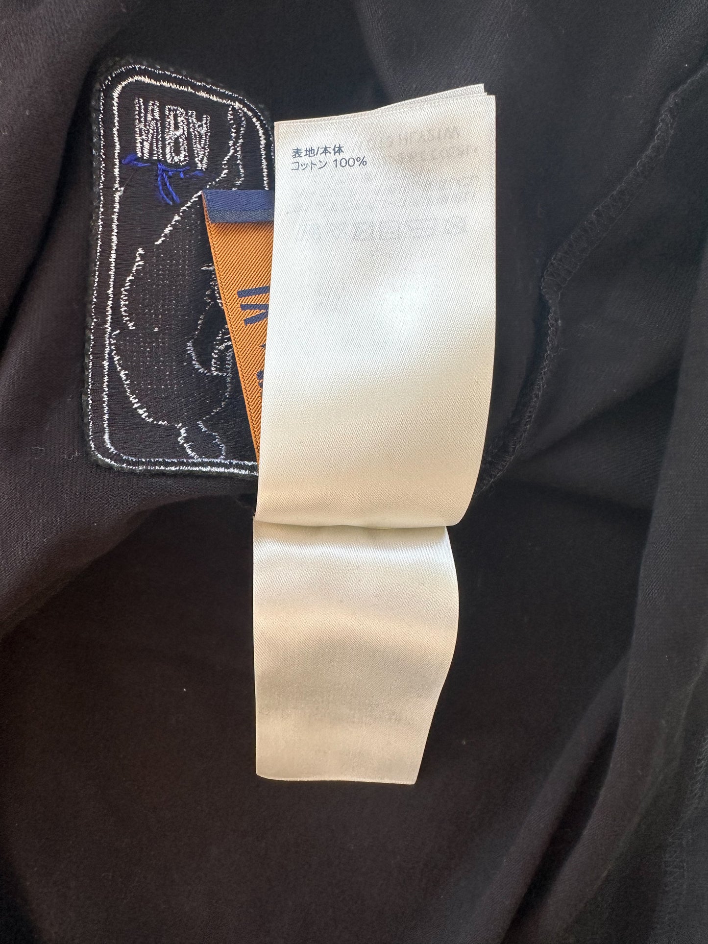 Louis Vuitton NBA Black Embroidered Patches T-Shirt
