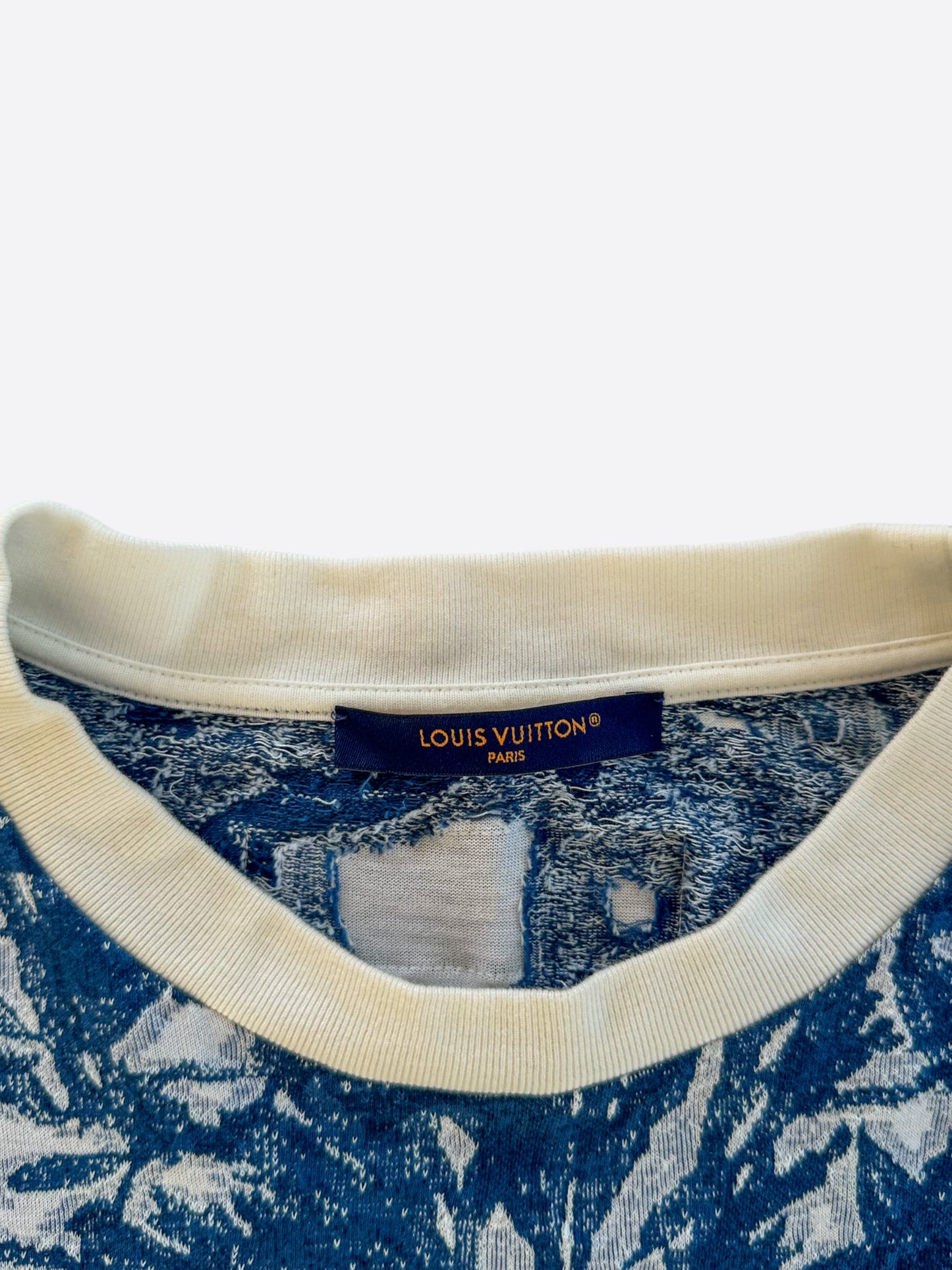 Louis Vuitton Blue & White Aquagarden Monogram T-Shirt