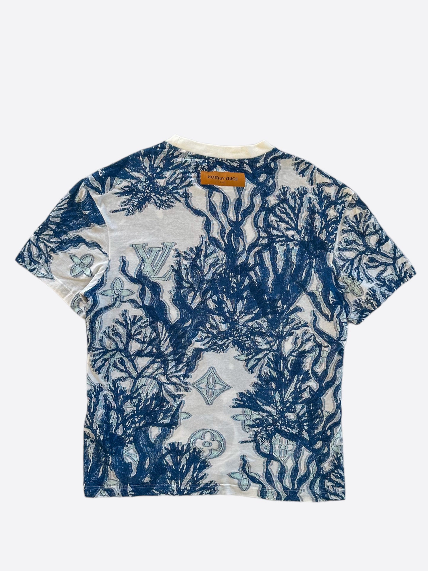 Louis Vuitton Blue & White Aquagarden Monogram T-Shirt
