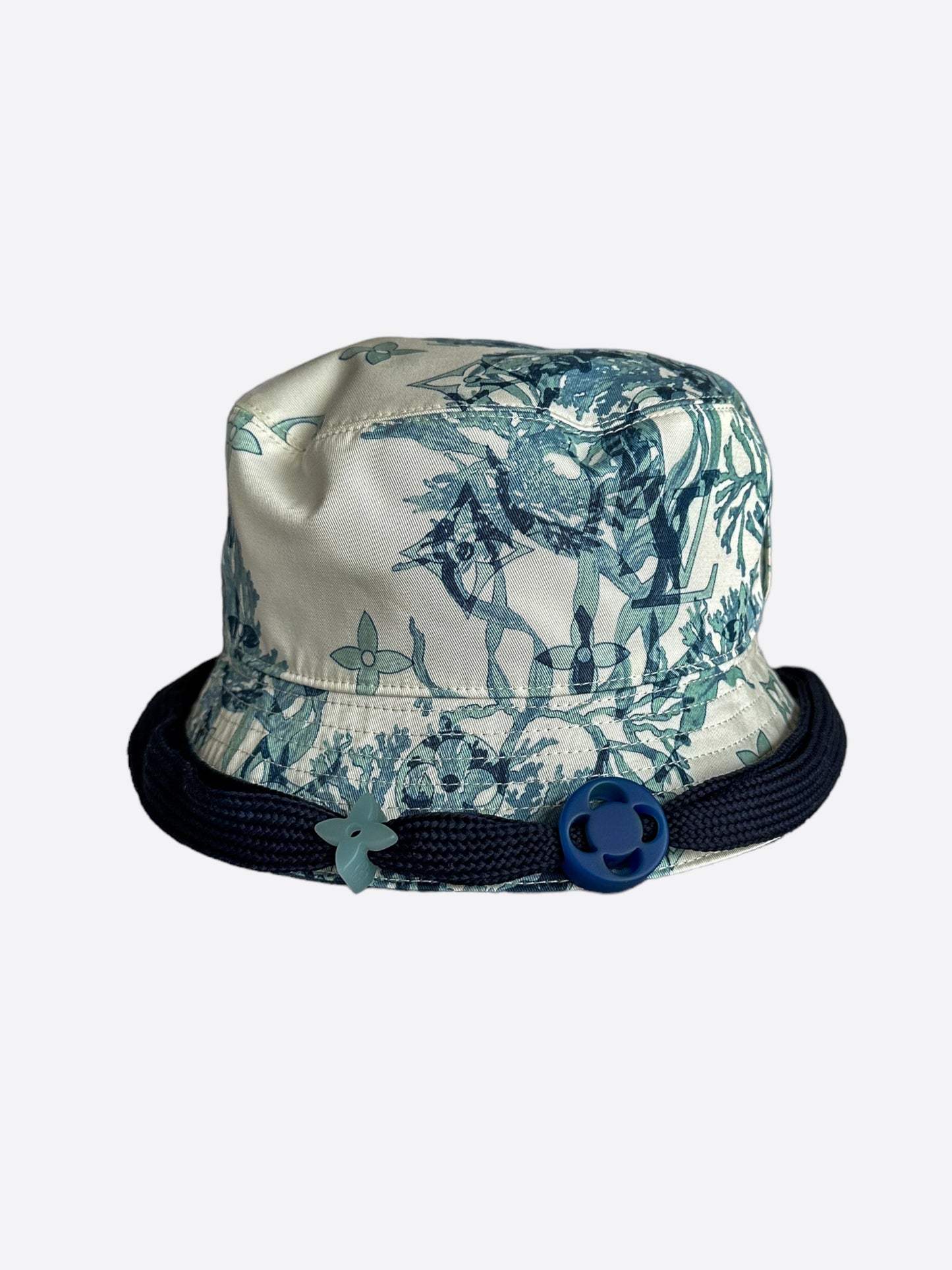Louis Vuitton Blue & White Aquagarden Monogram Bucket Hat