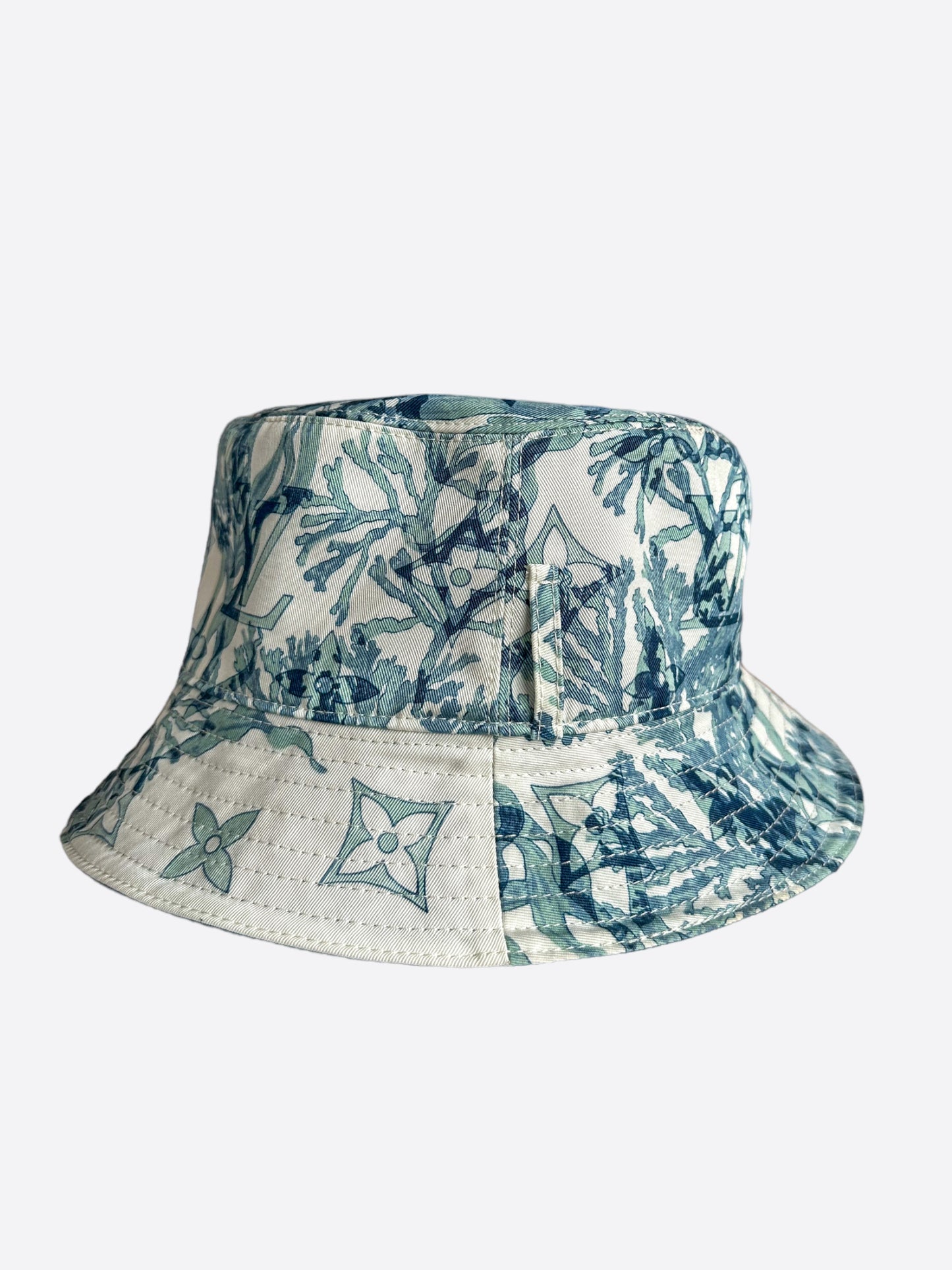 Louis Vuitton Blue & White Aquagarden Monogram Bucket Hat