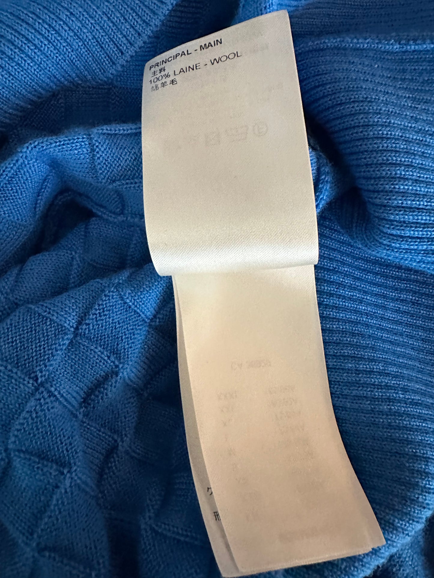 Louis Vuitton Blue Damier Wool Sweater