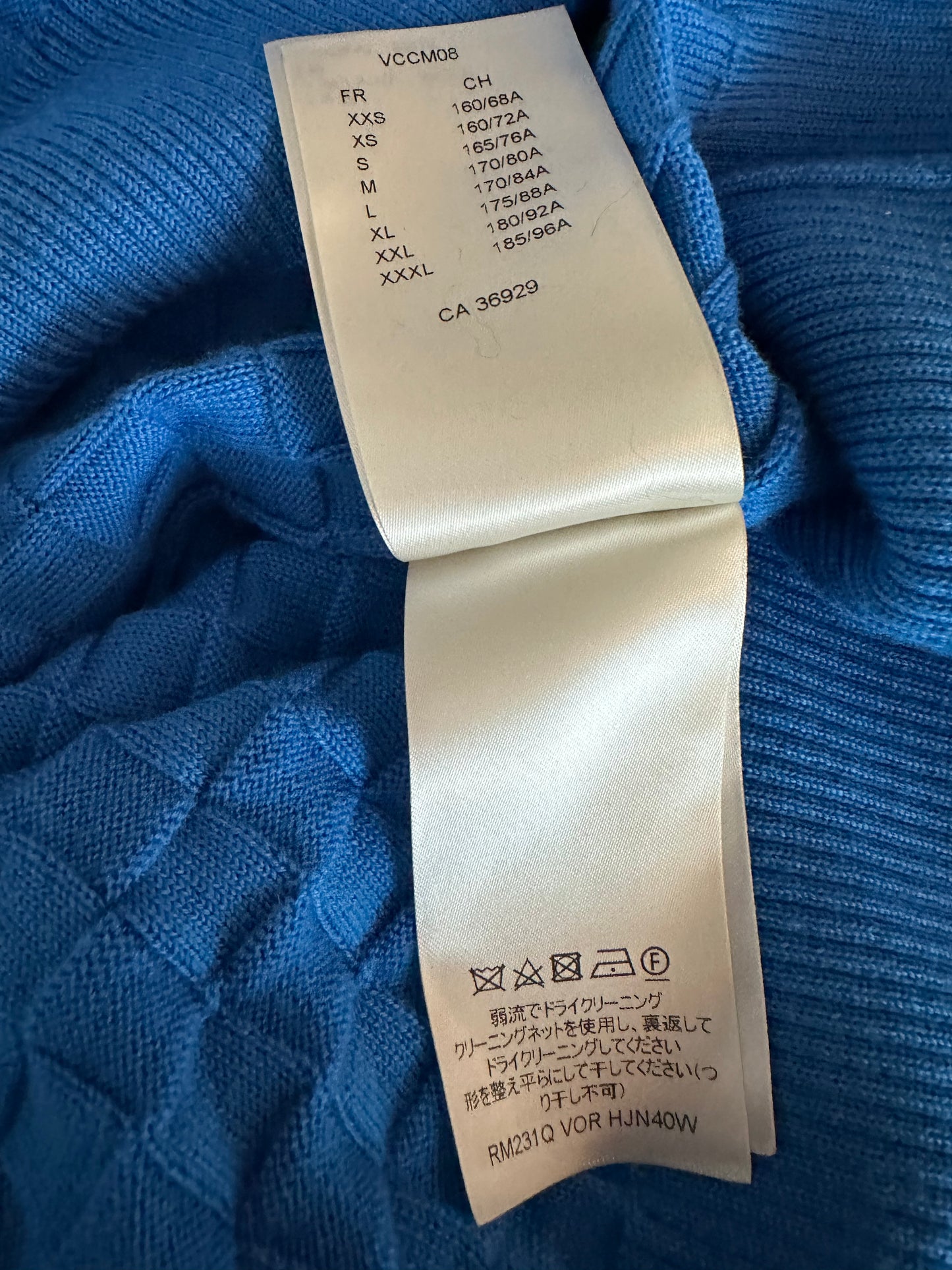 Louis Vuitton Blue Damier Wool Sweater
