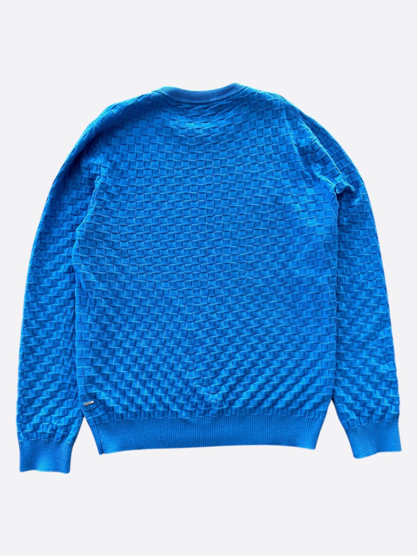 Louis Vuitton Blue Damier Wool Sweater