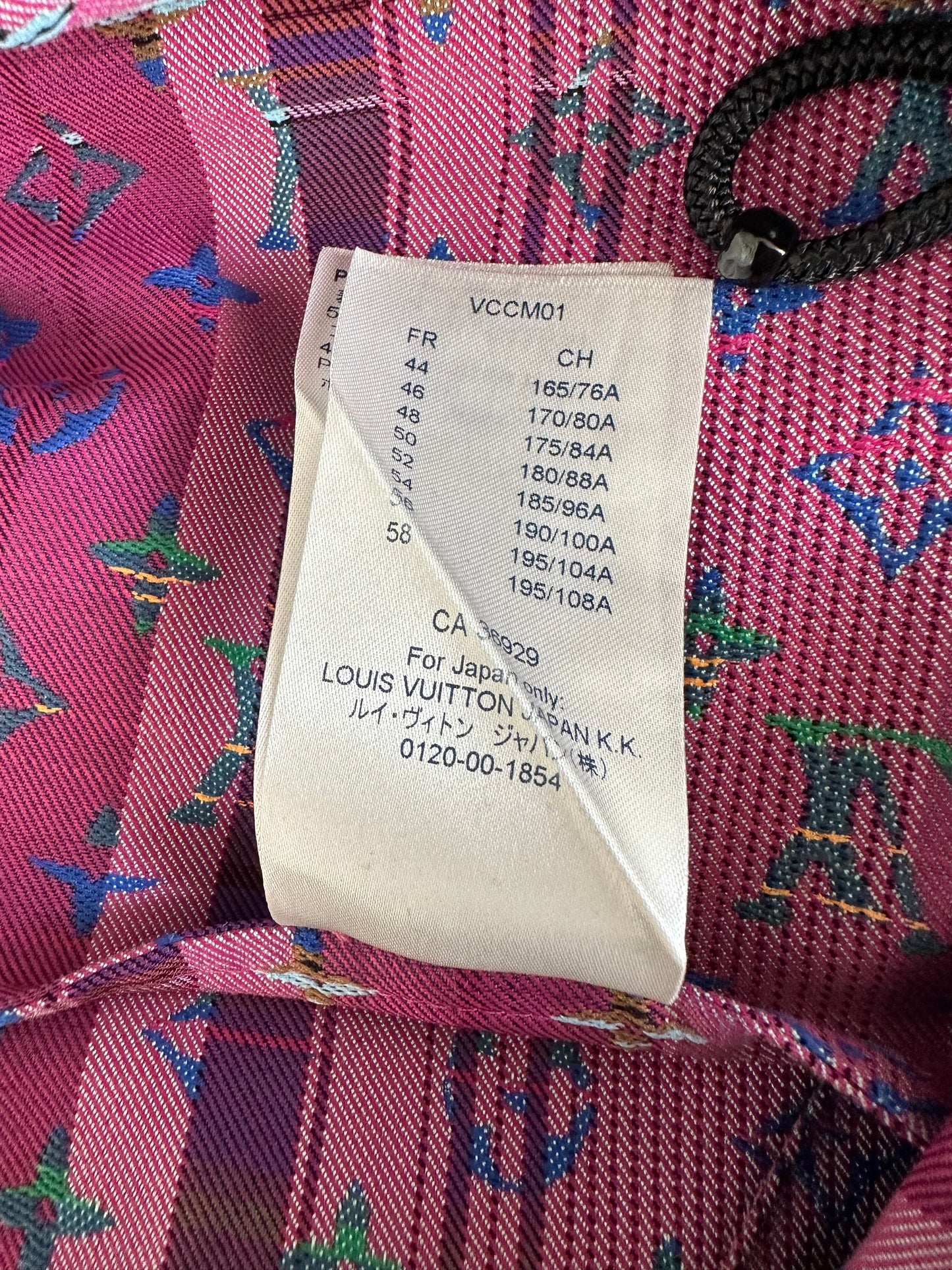 Louis Vuitton Multicolor Plaid & Pink Monogram Windbreaker
