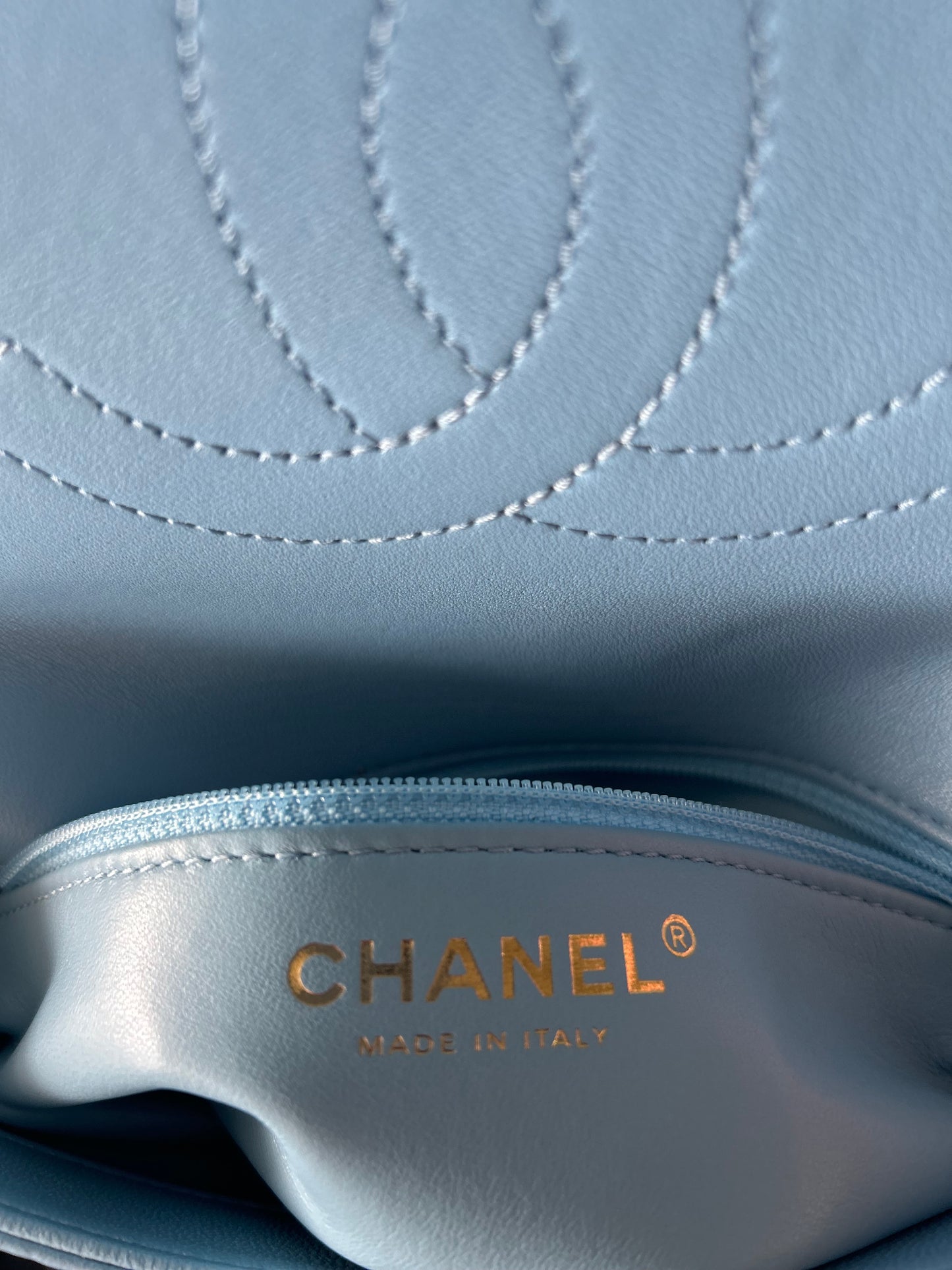 Chanel Baby Blue Small Top Handle Bag