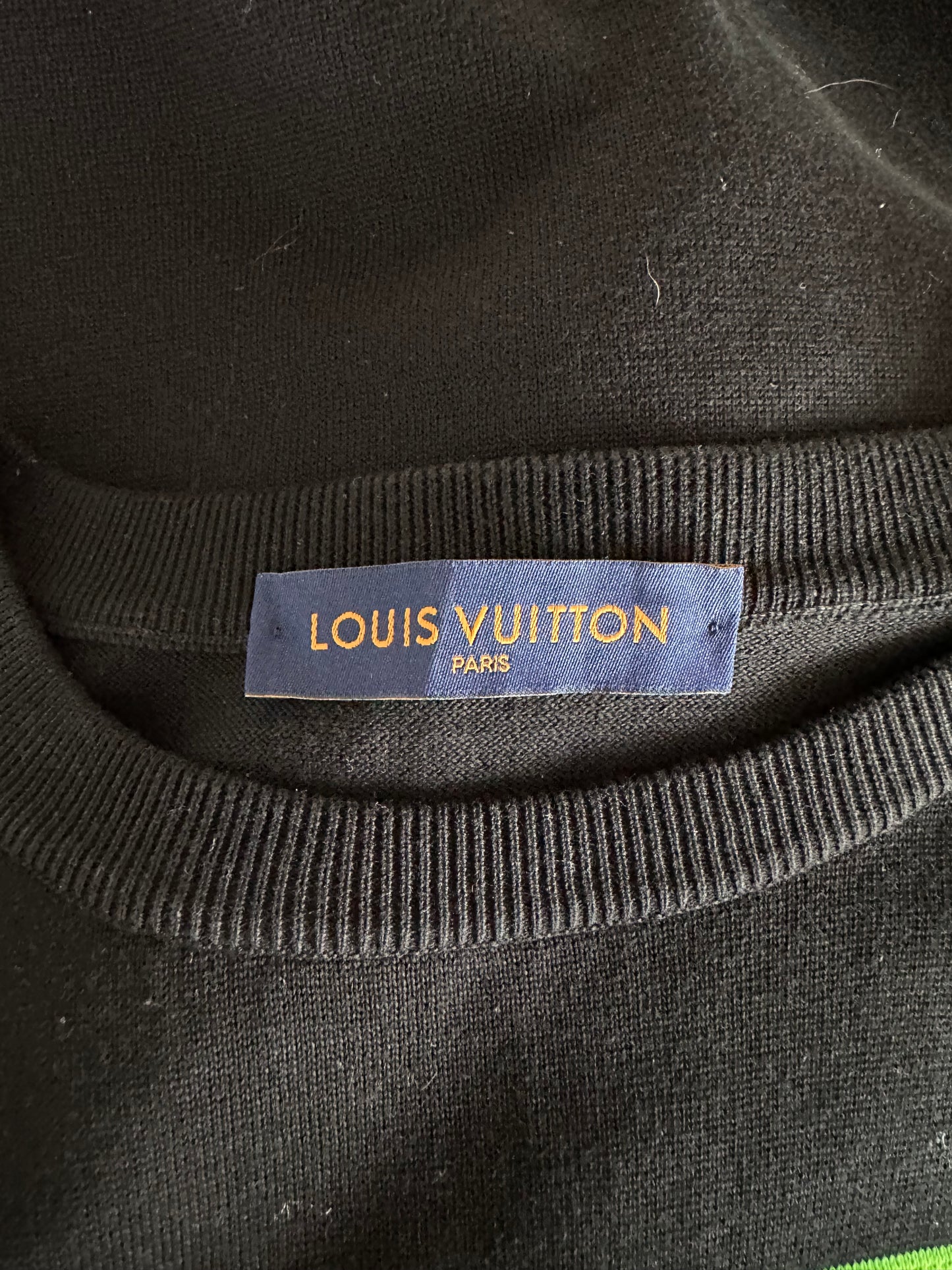 Louis Vuitton Black & Green 1854 Intarsia T-Shirt