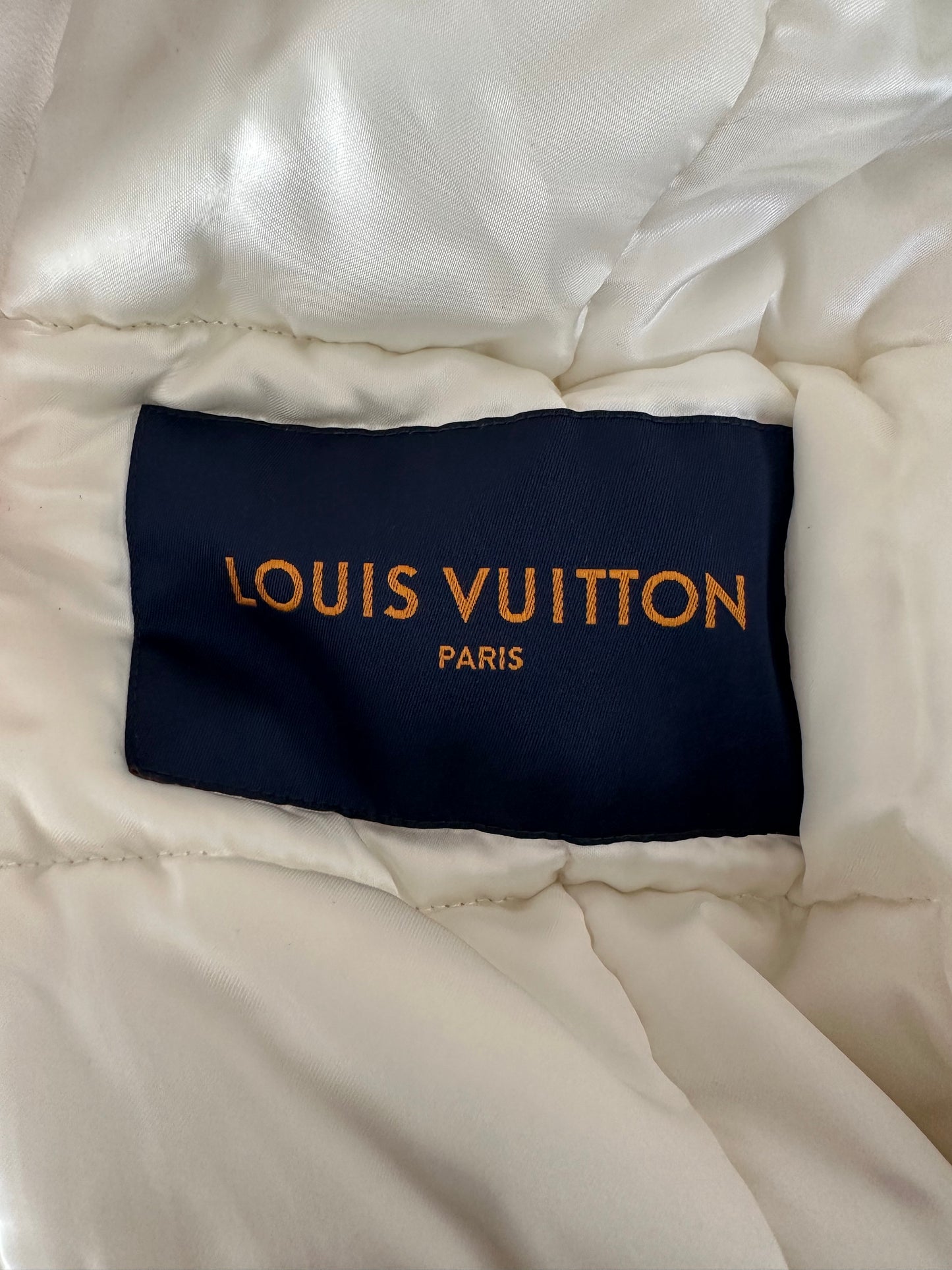 Louis Vuitton White Ornaments Leather Bomber Jacket