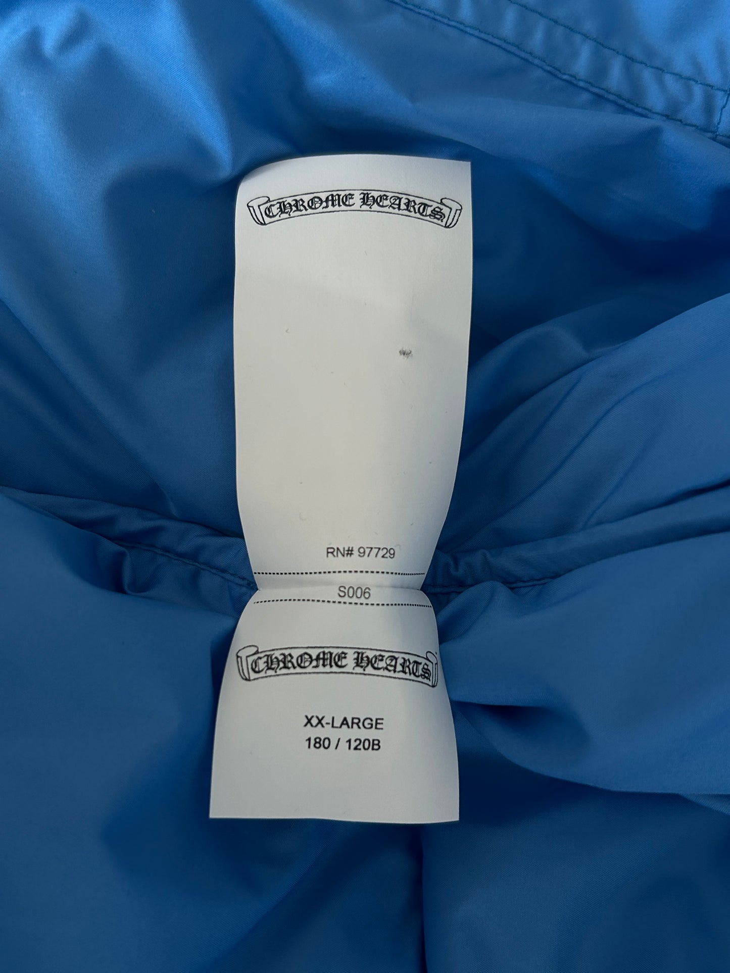 Chrome Hearts Blue Cross Jacquard Puffer Vest