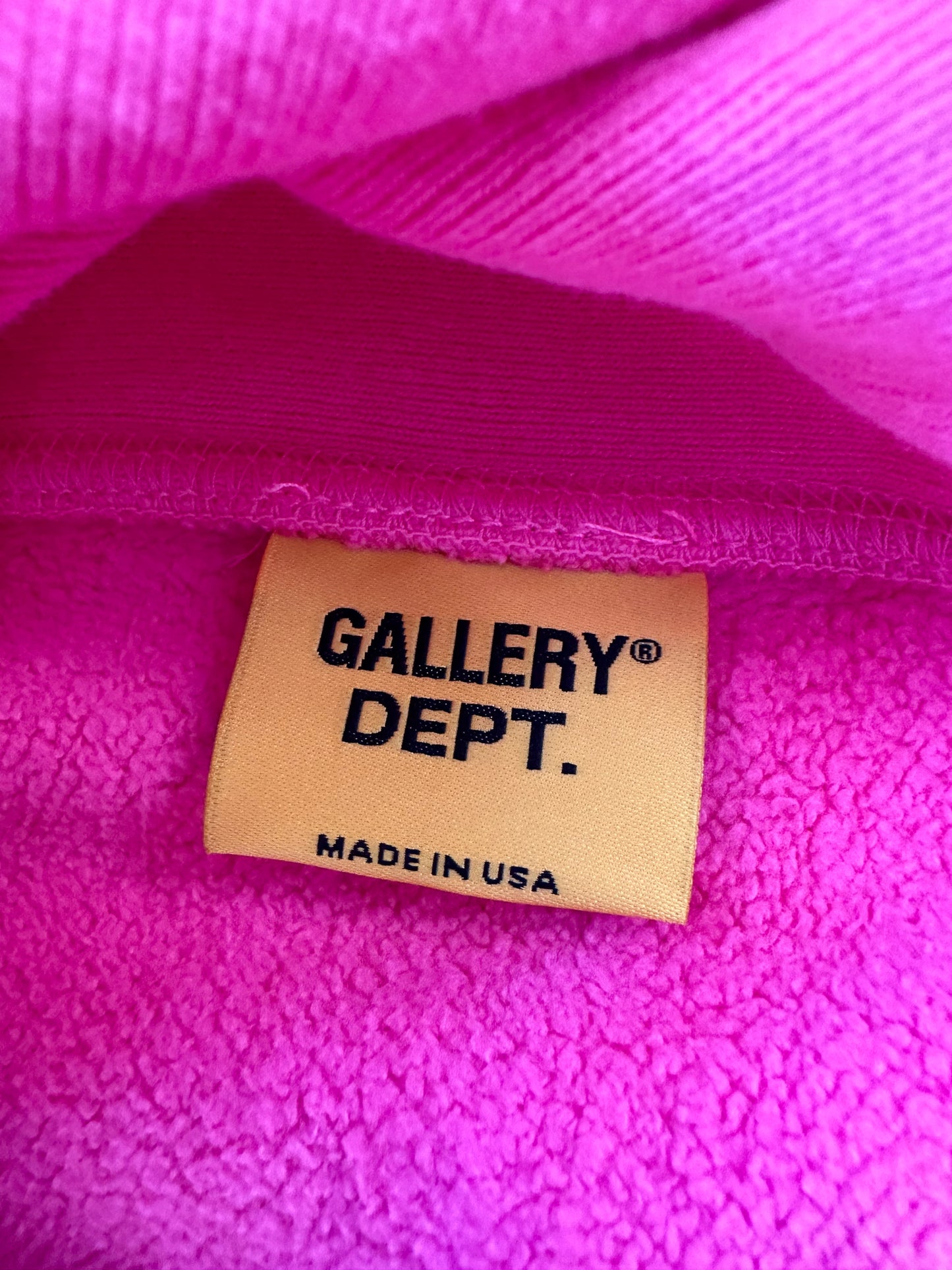 Gallery Dept Pink & Yellow Logo Hoodie
