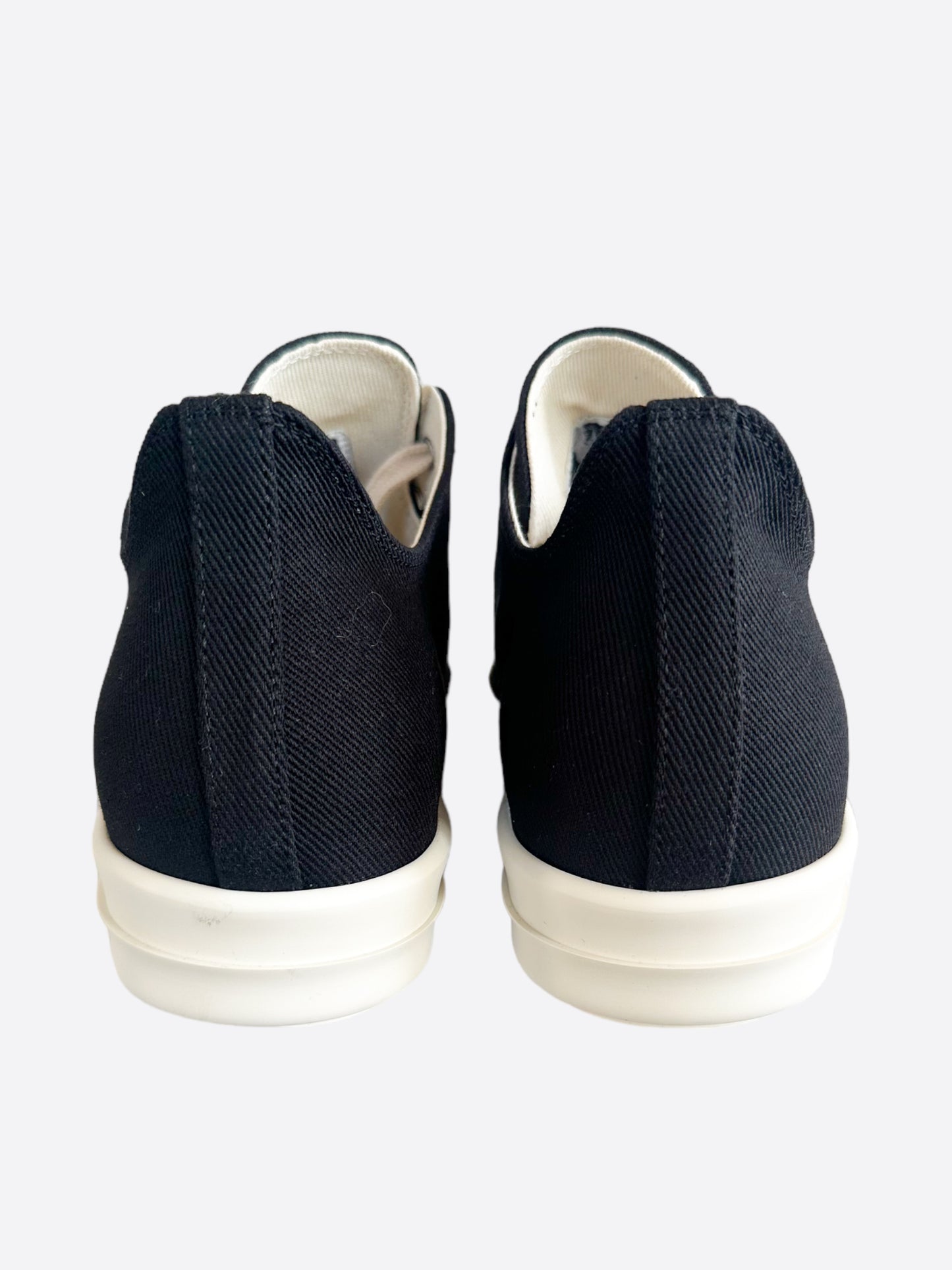 Rick Owens Black & White Pentagram Low Top Sneakers