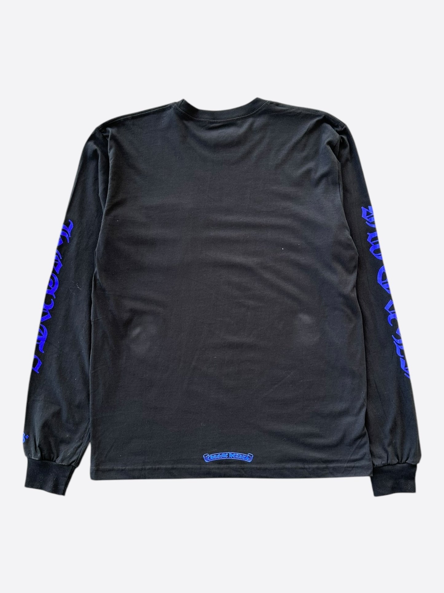 Chrome Hearts Black & Blue Neck Logo Longsleeve T-Shirt