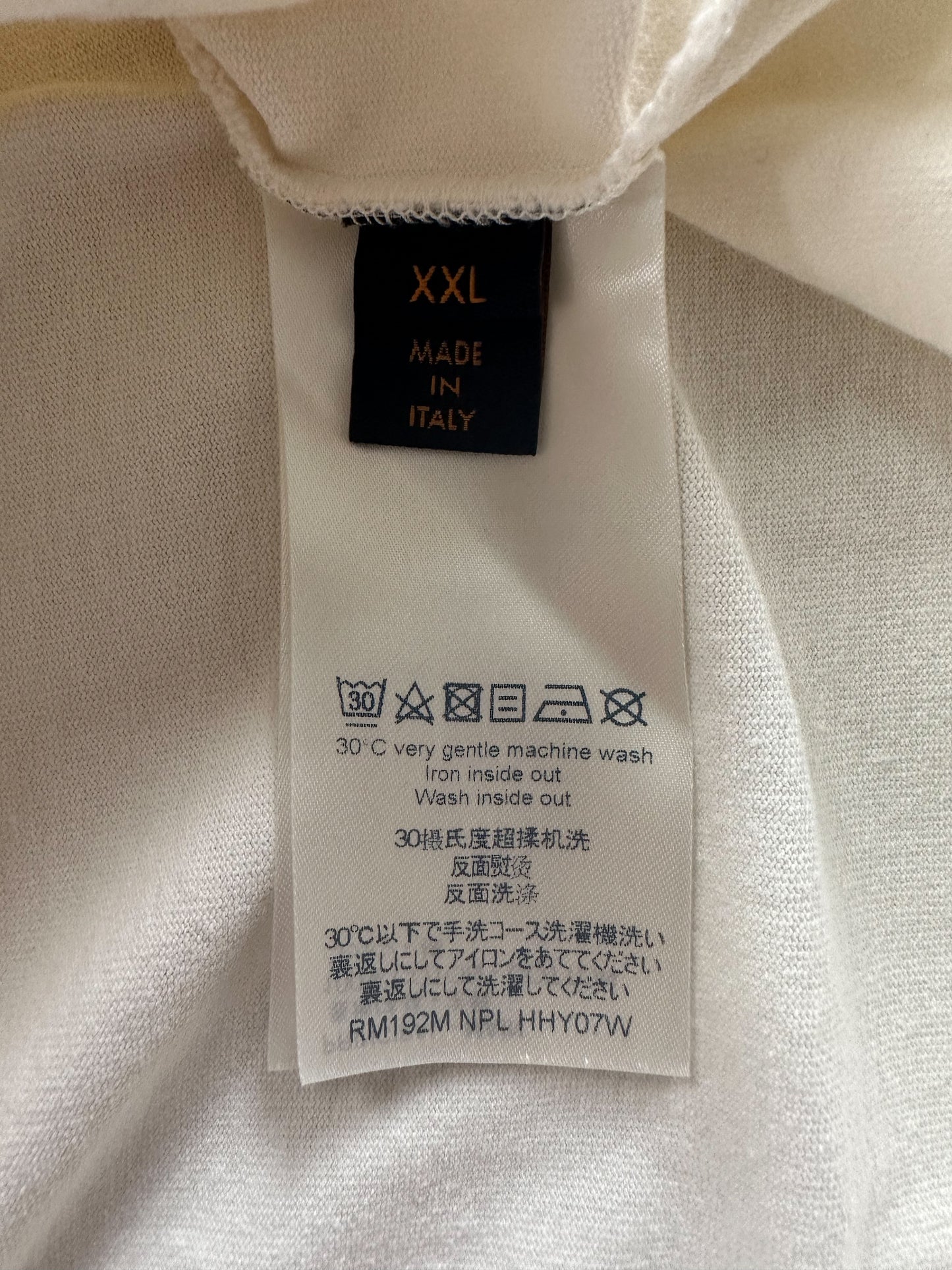 Louis Vuitton White Barcode Logo T-Shirt
