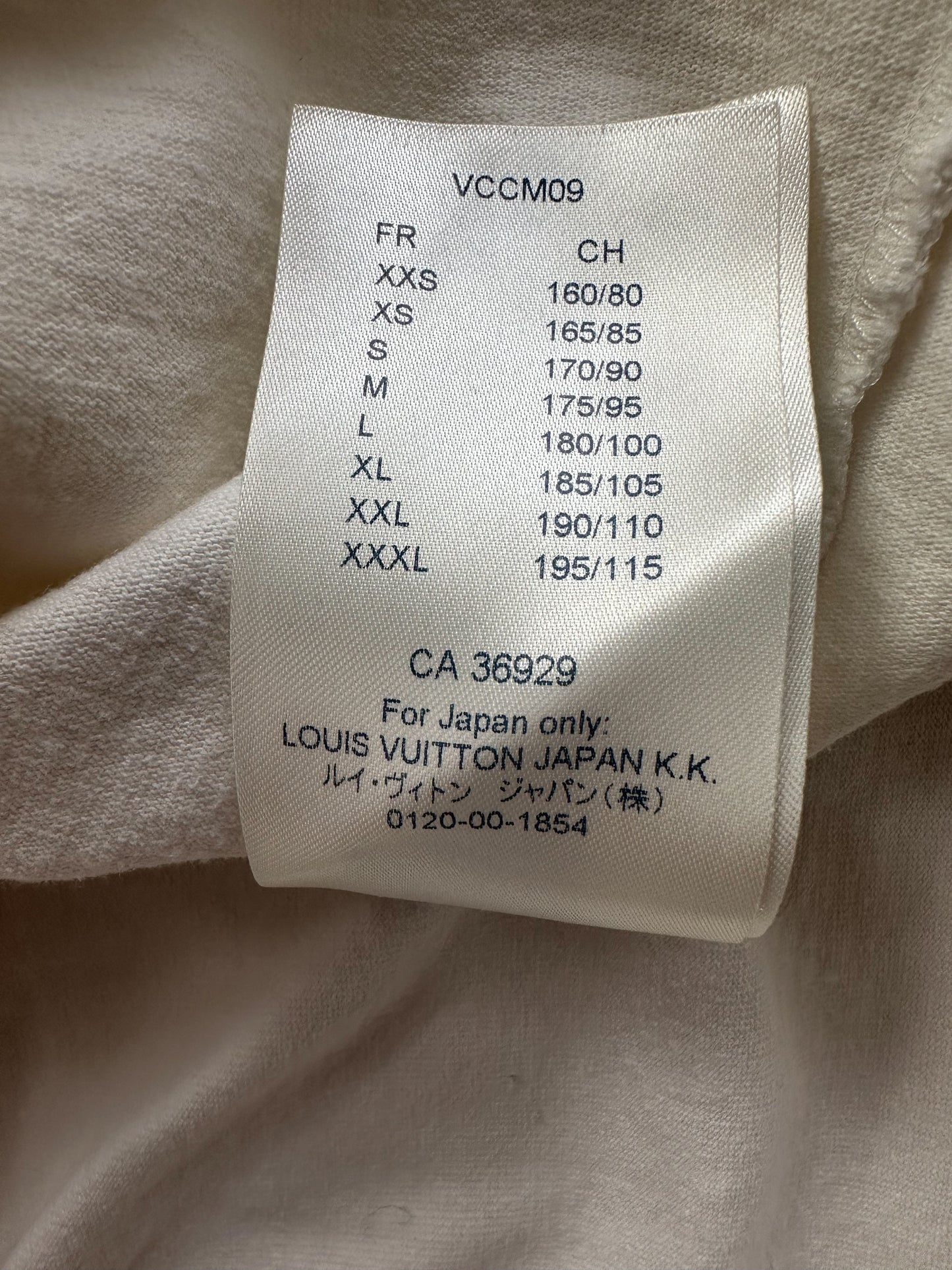 Louis Vuitton White Barcode Logo T-Shirt
