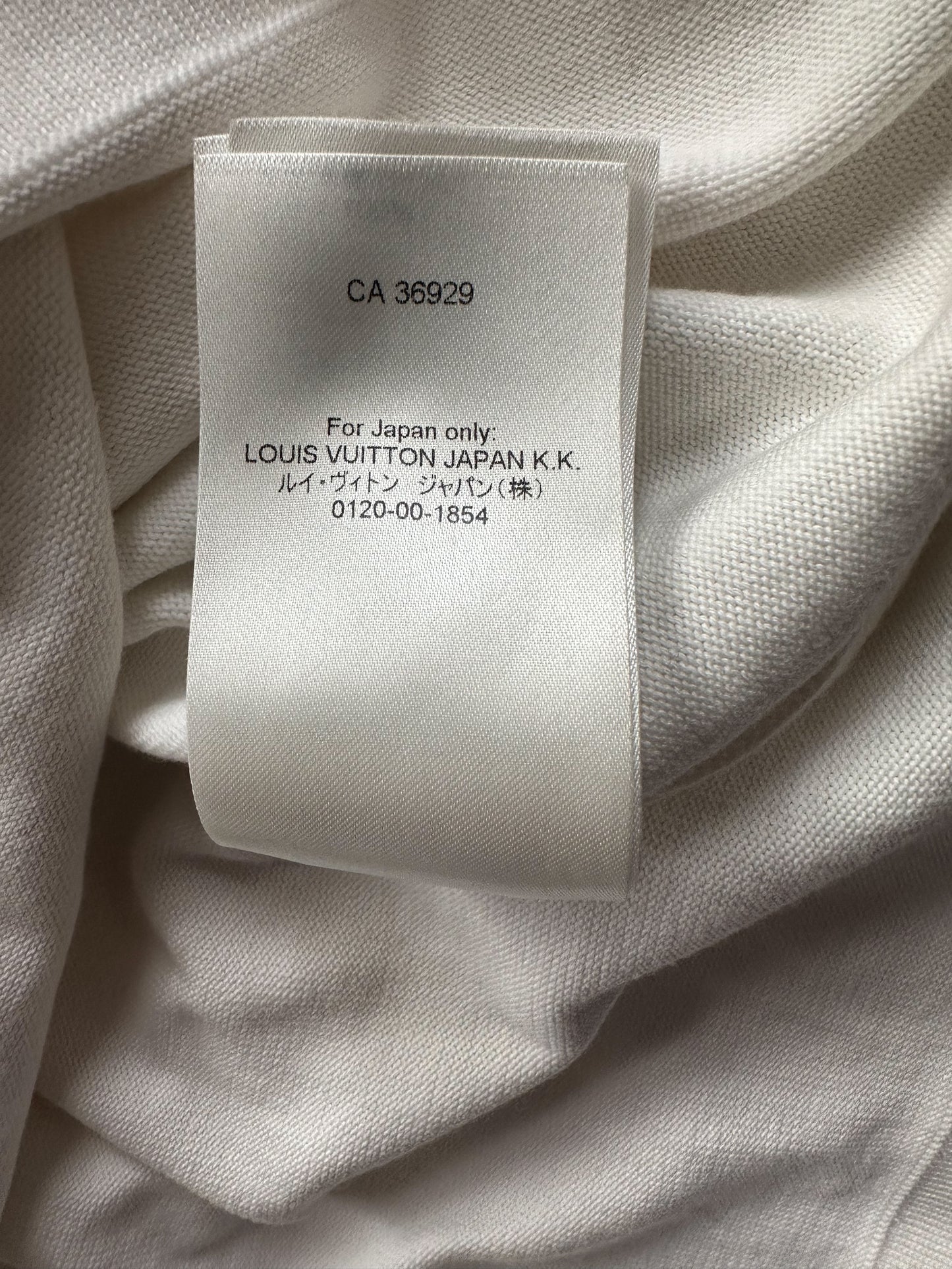 Louis Vuitton White & Grey Pin Logo T-Shirt